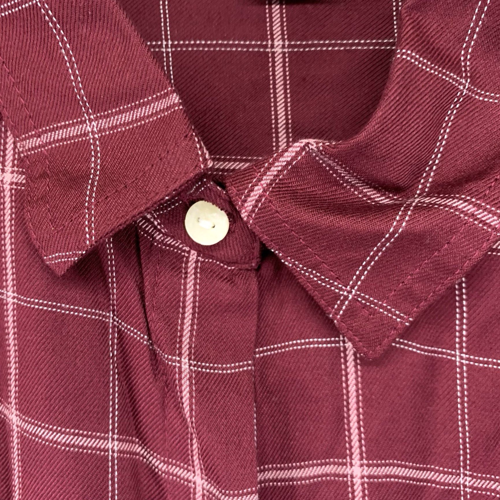 Old Navy Vintage Old Navy Womens Rayon Plaid Button-Up Shirt Large Casual Long Sleeve Collared Red Size L / US 10 / IT 46 - 6 Thumbnail