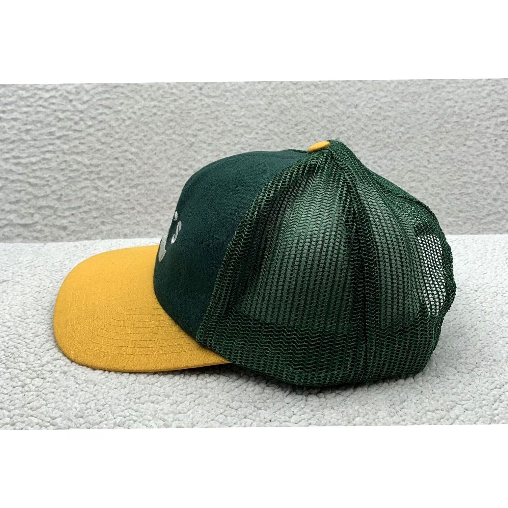 MLB VINTAGE Oakland Athletics Twins Trucker Hat Mens Snapback Green A's Logo MLB Size ONE SIZE - 3 Thumbnail