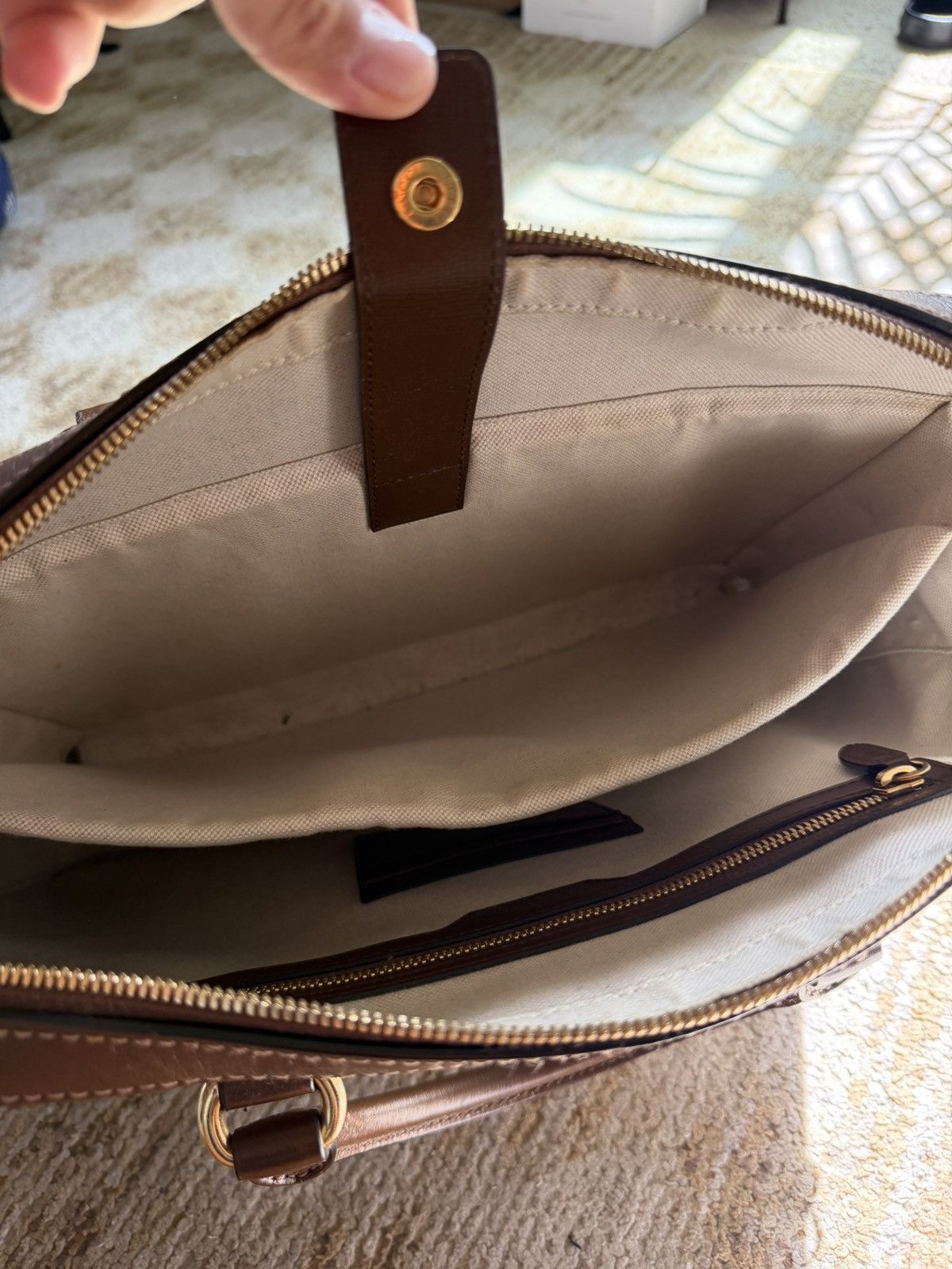 Gucci Gucci Brown GG Supreme briefcase Size ONE SIZE - 14 Thumbnail