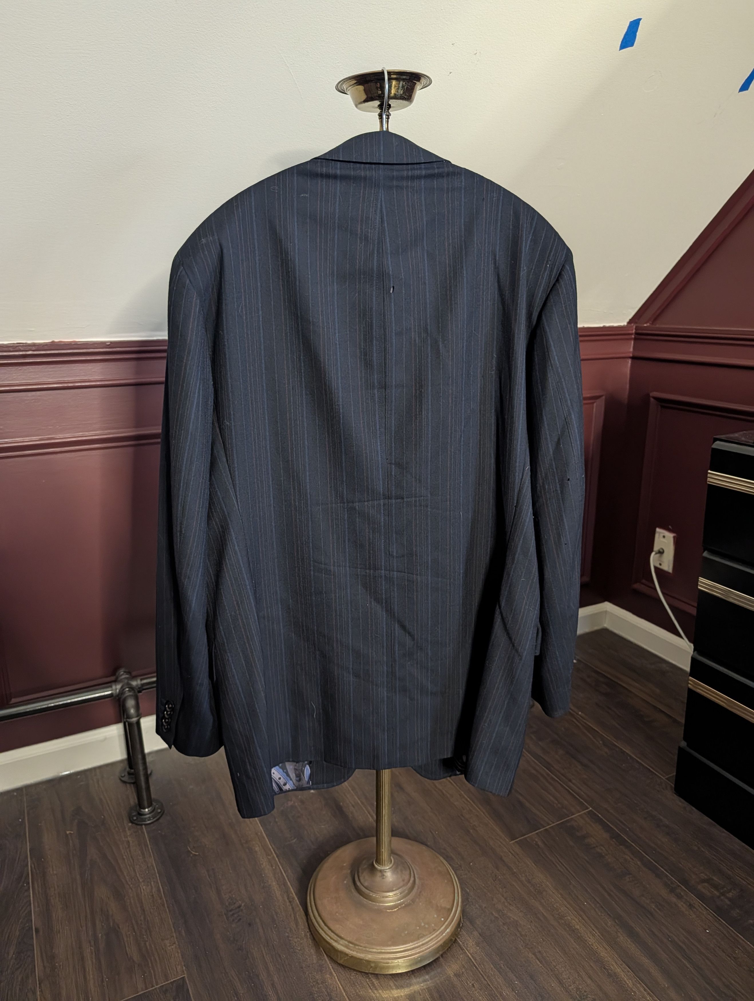 Etro Navy striped pure wool made in Italy blazer READ DESC Size 42R - 8 Thumbnail