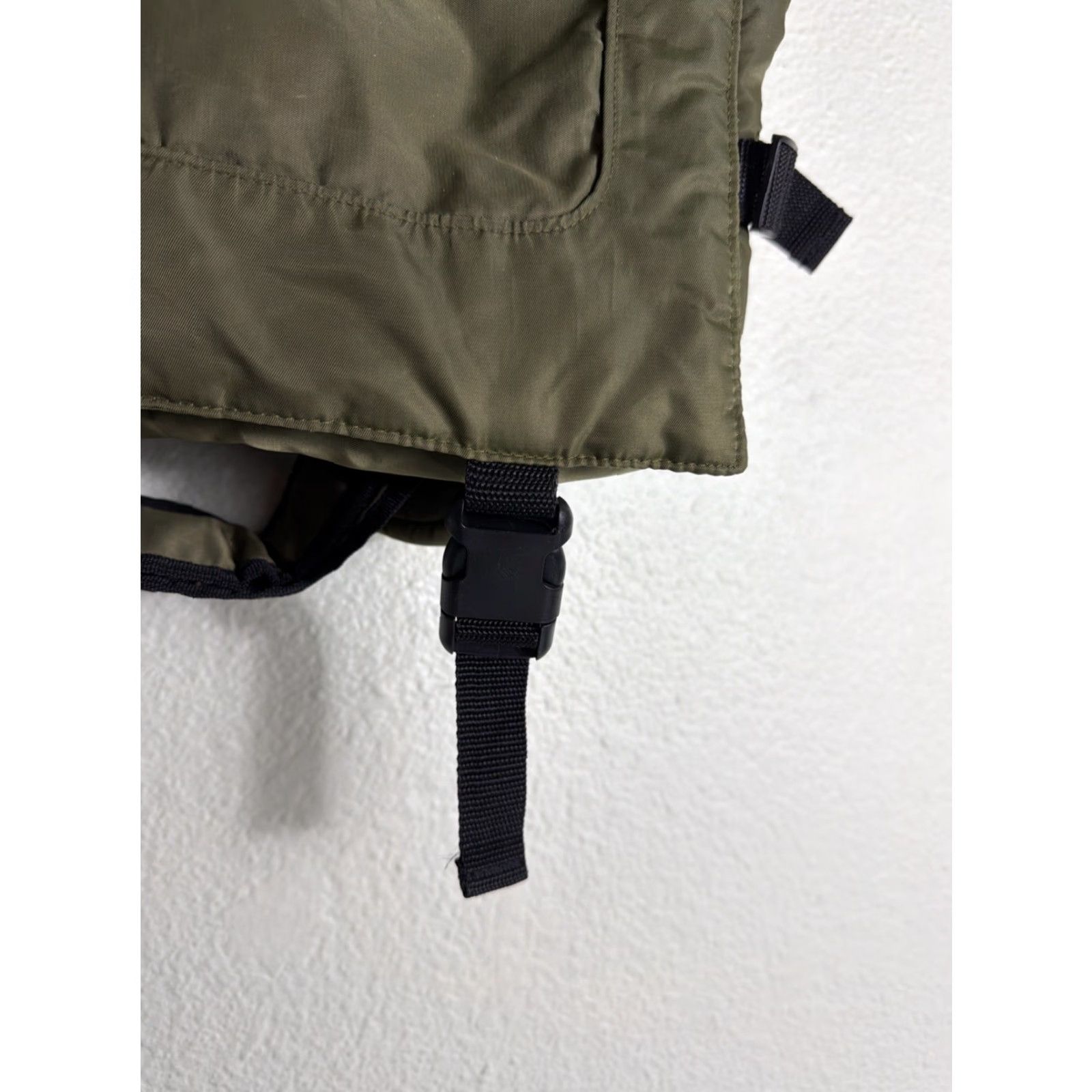 J Brand Toppers Army Green Polyester Sling Bag Messenger Bag Hook Loop Men 13x11x5 Size ONE SIZE - 6 Thumbnail