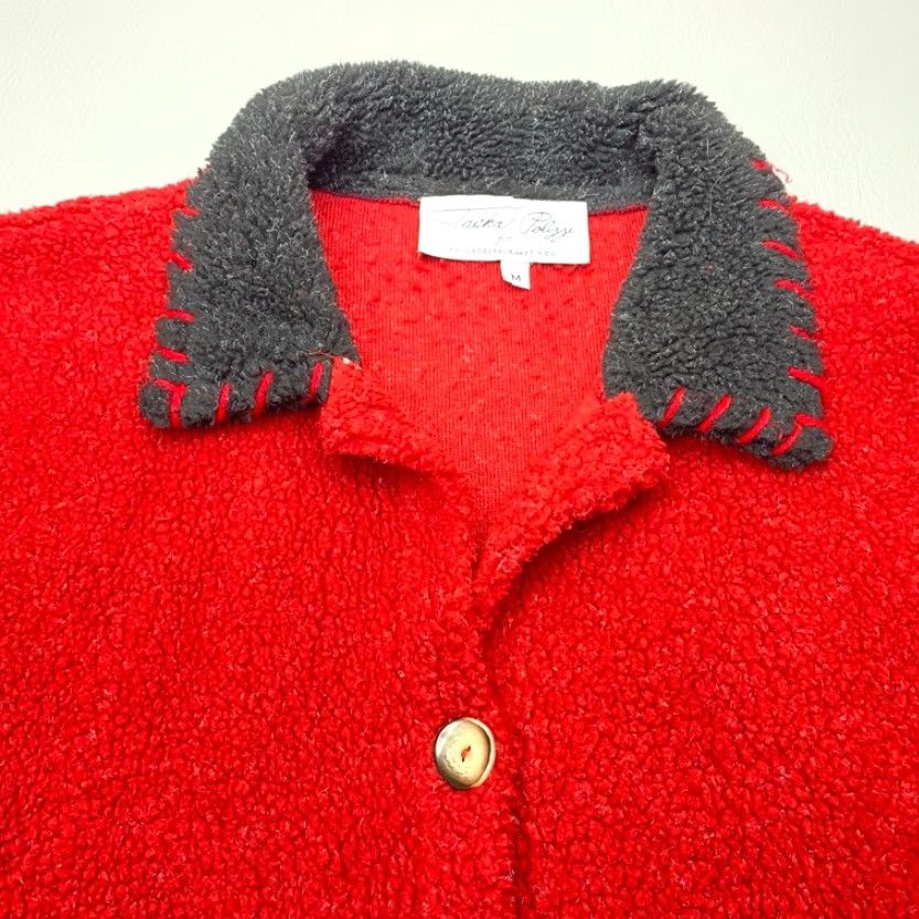 Vintage VTG Tasha Polizzi Fleece Jacket Womens Medium Flag T.P. Saddle Blanket USA MADE Size M / US 6-8 / IT 42-44 - 6 Thumbnail
