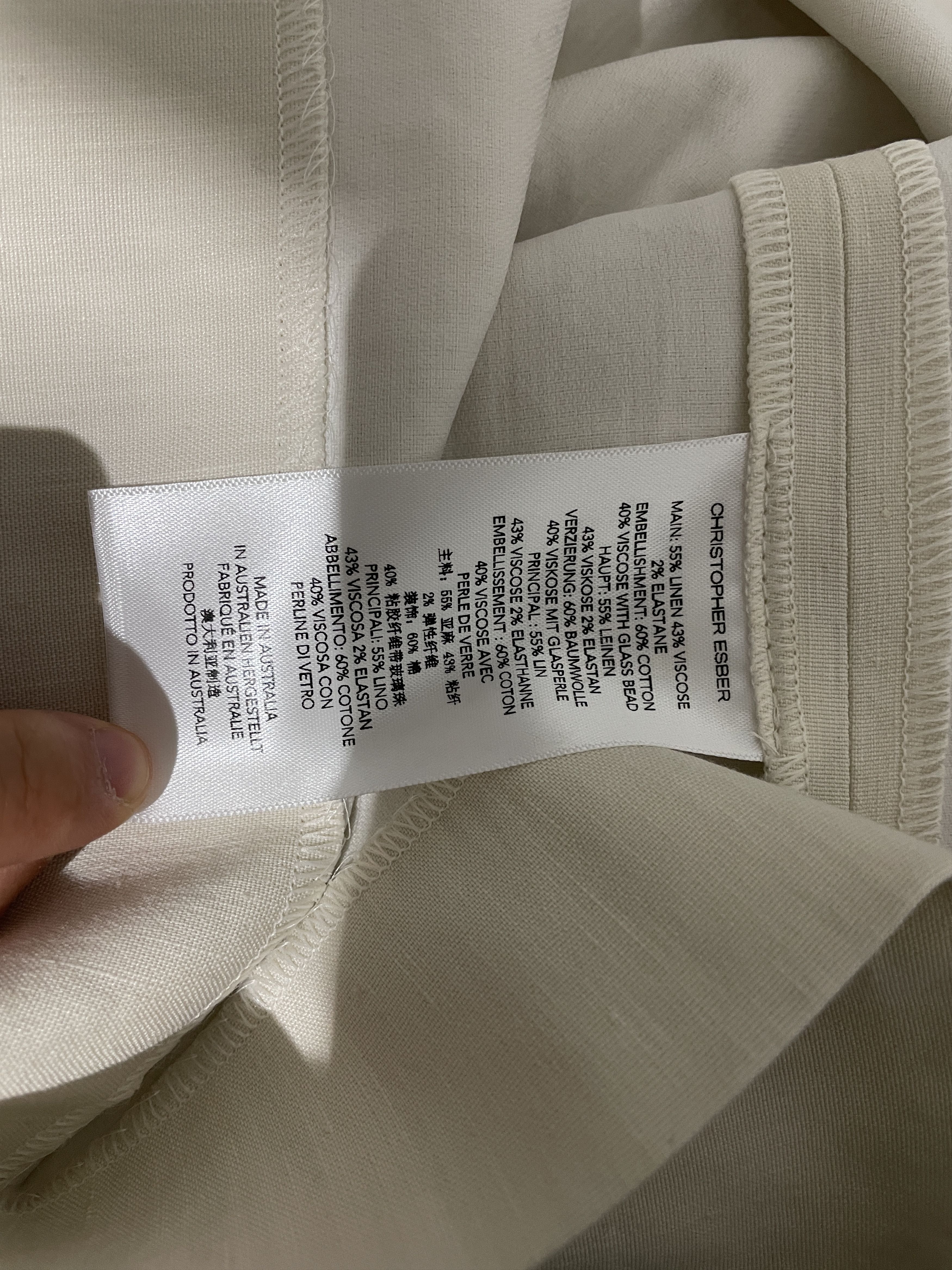 Christopher Esber Beaded Torso Linen Shirt Dress Size XS / US 0-2 / IT 36-38 - 4 Thumbnail