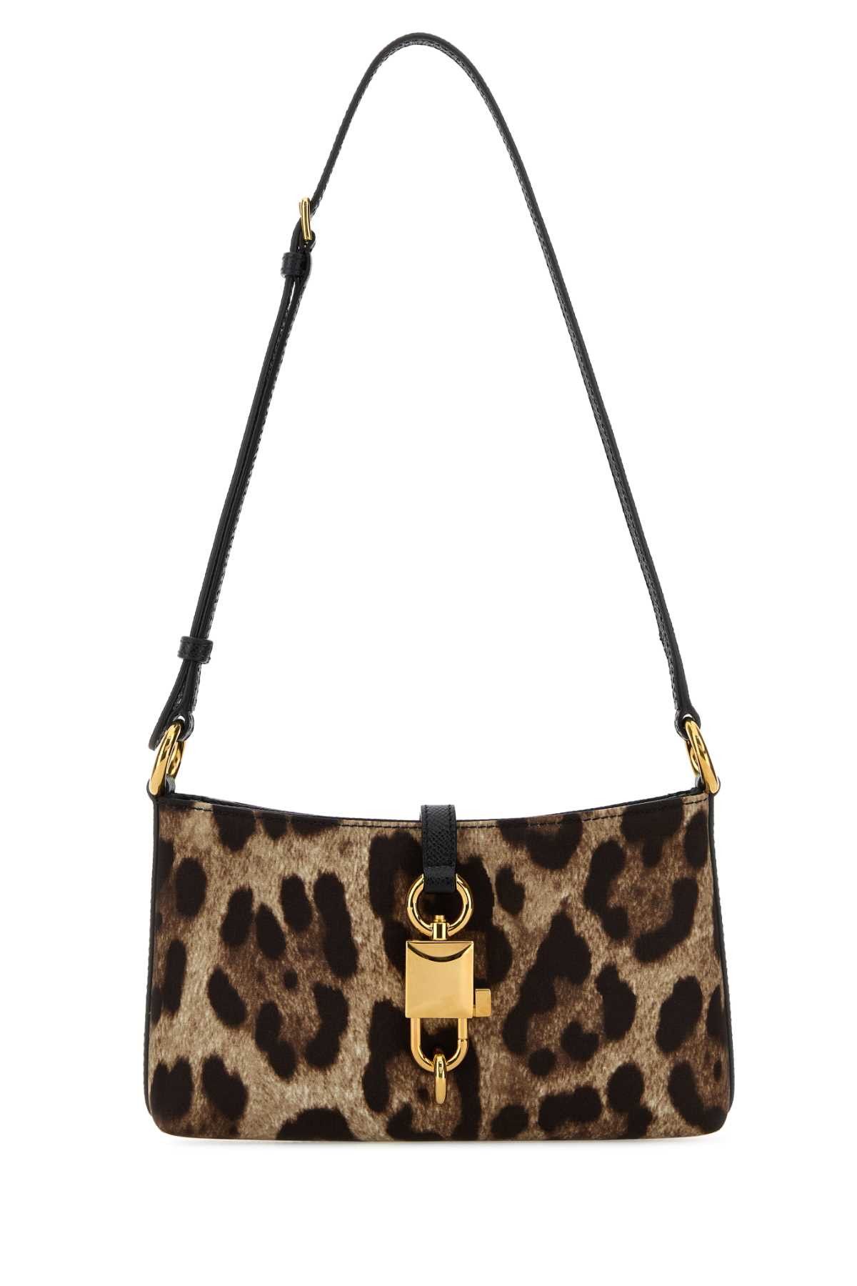 Dolce & Gabbana Printed Fabric Lock Shoulder Bag Size ONE SIZE - 1 Thumbnail