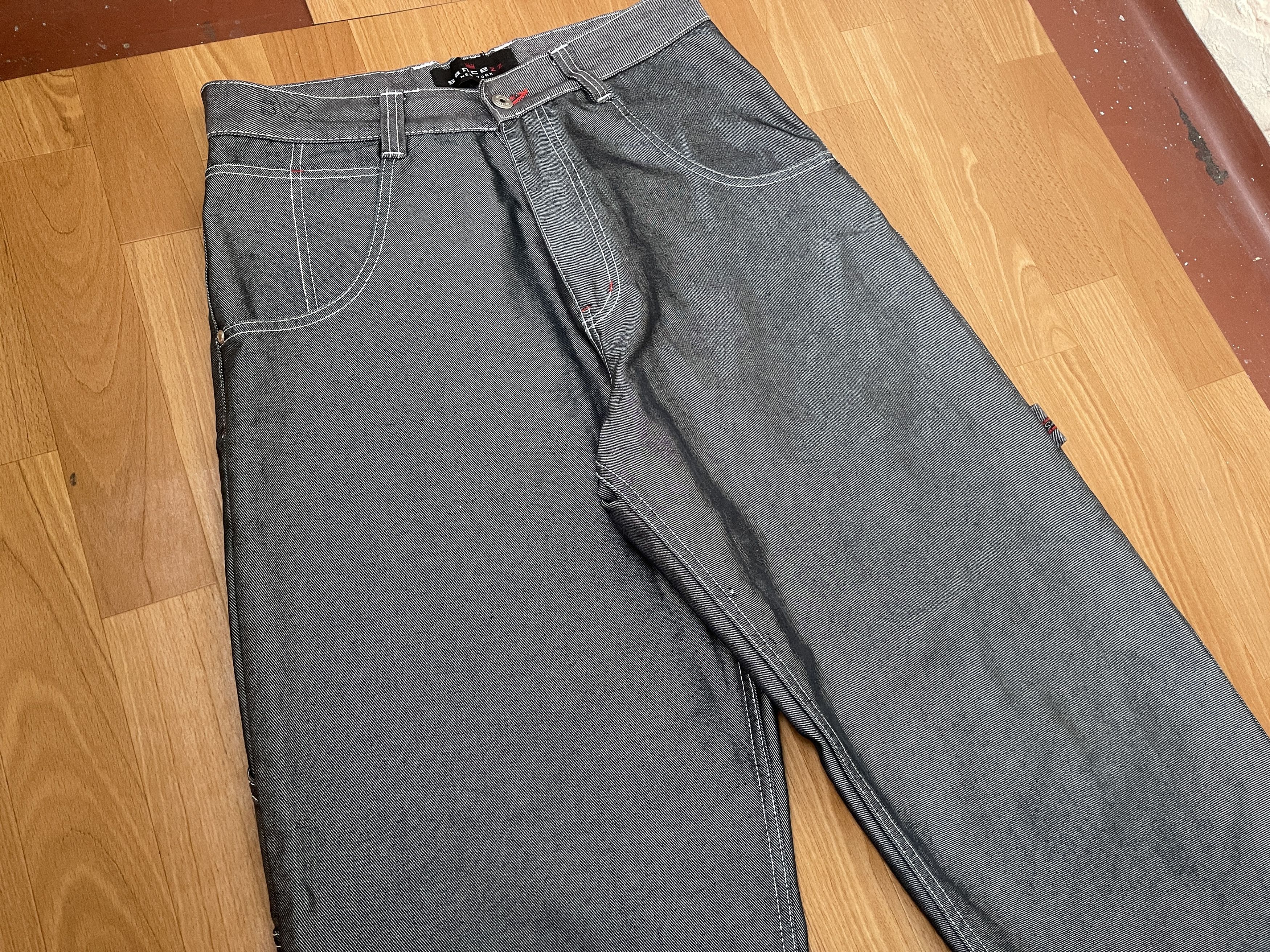 Other Sancezz jeans, shiny, vintage baggy, silver, metallic Y2K 32 Size US 32 / EU 48 - 13 Thumbnail