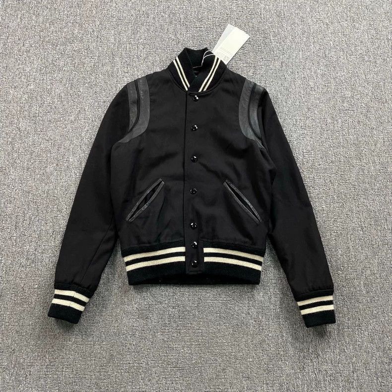 Saint Laurent Paris SAINT LAURENT Black and White Baseball