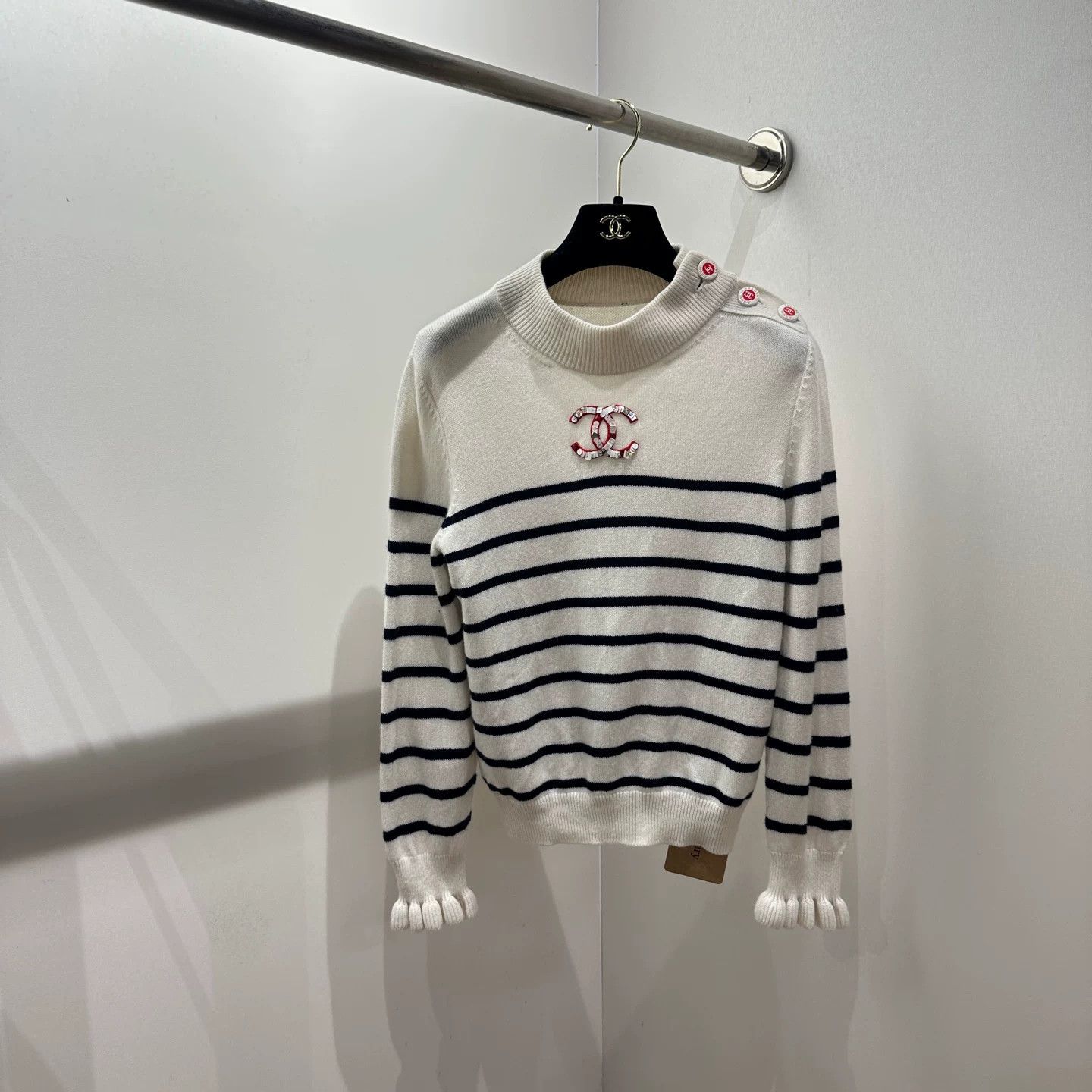 Chanel Chanel Retro Striped T-Shirt it_36 Women Size XS / US 0-2 / IT 36-38 - 1 Thumbnail