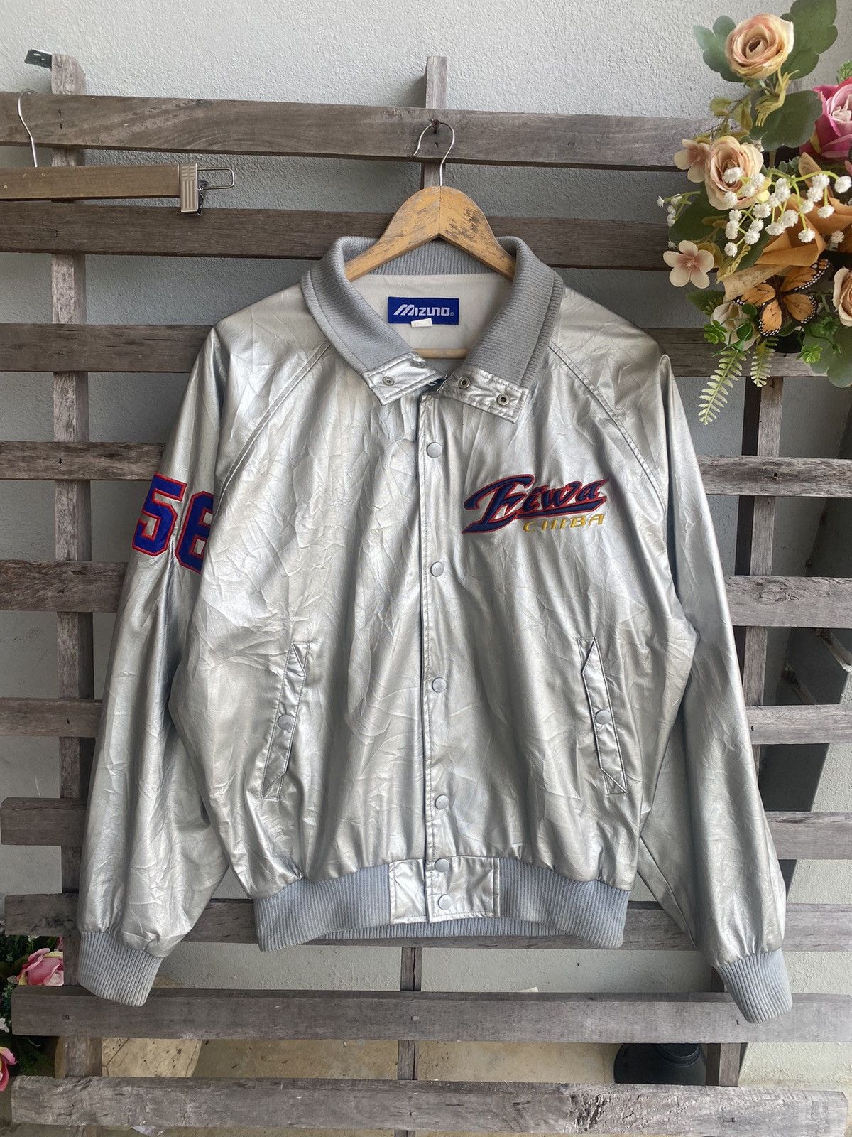 MLB × Mizuno × Vintage Vintage 90s Mizuno Bomber Varsity Jacket Size US L / EU 52-54 / 3 - 2 Thumbnail