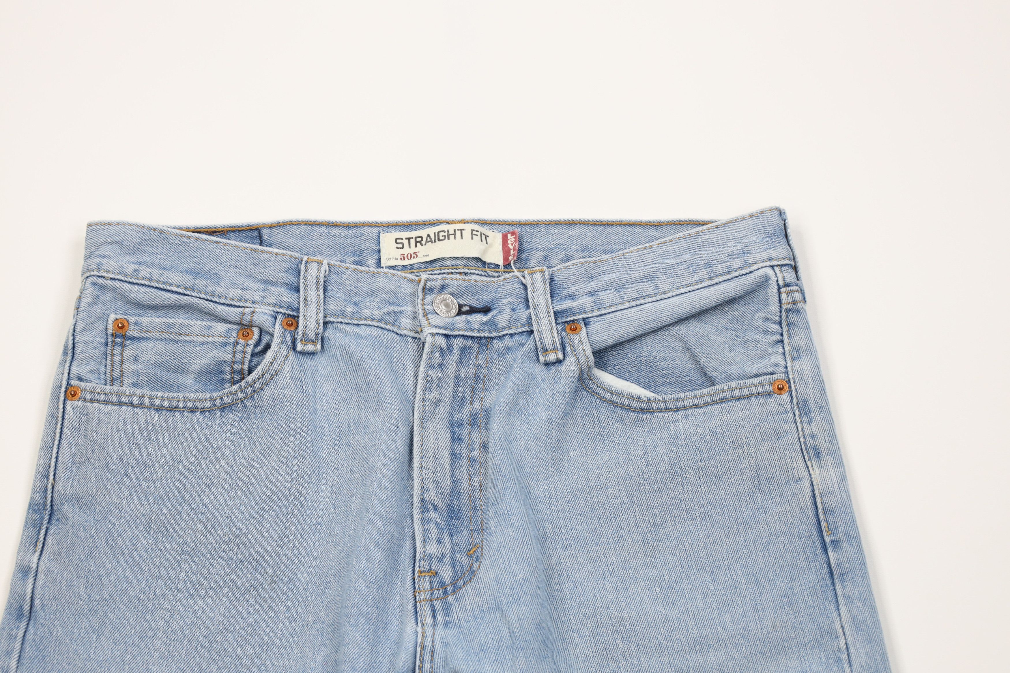 Levi's Vintage Y2K Levis 505 Regular Straight Leg Denim Jeans Blue Size US 33 - 2 Thumbnail