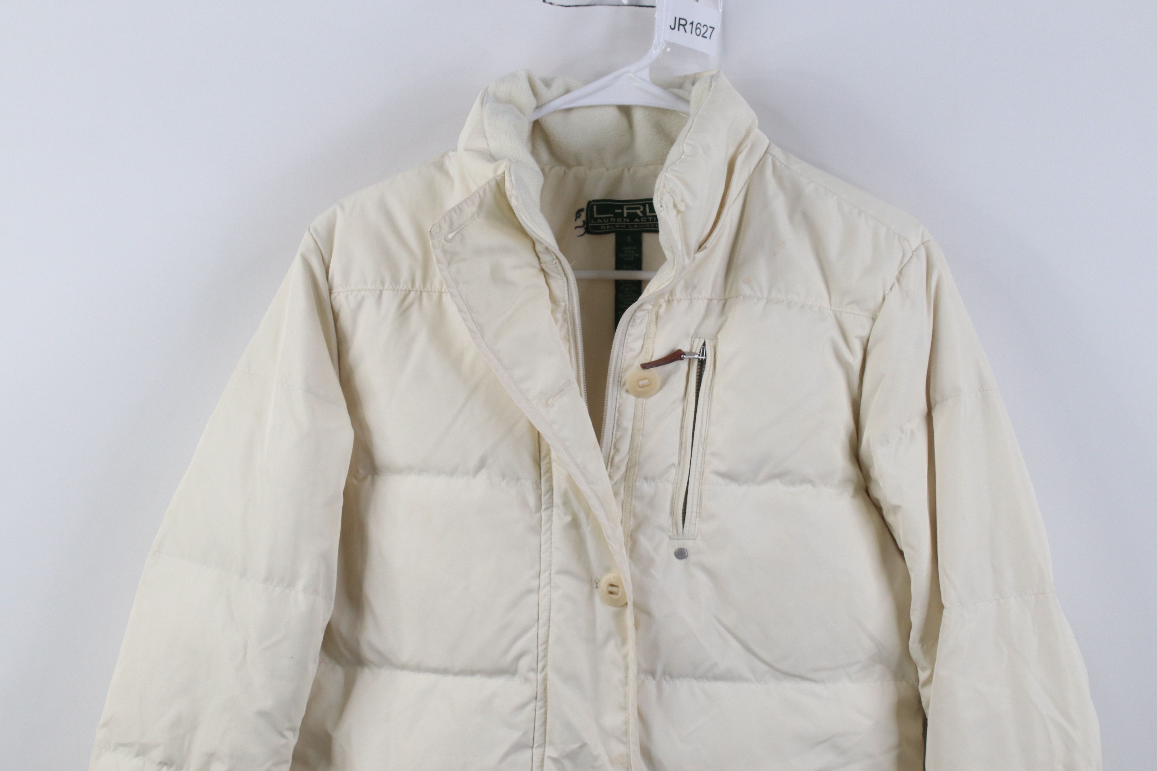 Polo Ralph Lauren Vintage Y2K Ralph Lauren Full Zip Puffer Jacket Cream Size S / US 4 / IT 40 - 2 Thumbnail