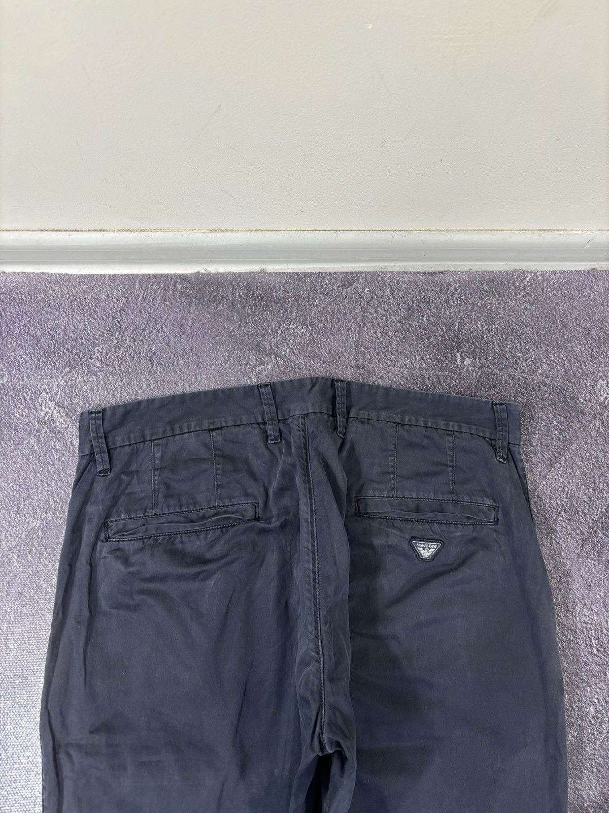 Armani Armani Jeans Men’s Faded Navy Slim Fit Luxury Pants Trousers Size US 34 / EU 50 - 6 Thumbnail