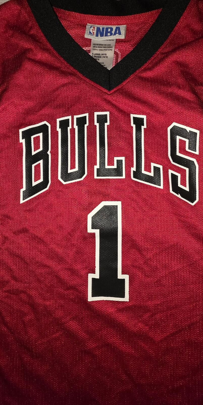 NBA Chicago Bulls #1 Rose Basketball Jersey XL Size ONE SIZE - 3 Thumbnail