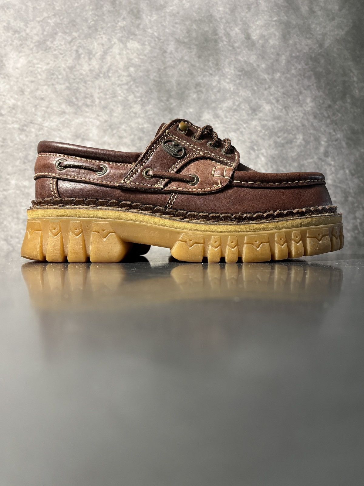 Vintage Y2K Vintage Lug Sole Moc Toe Boat Shoe Chunky Loafer Raver Size US 9.5 / EU 42-43 - 4 Thumbnail