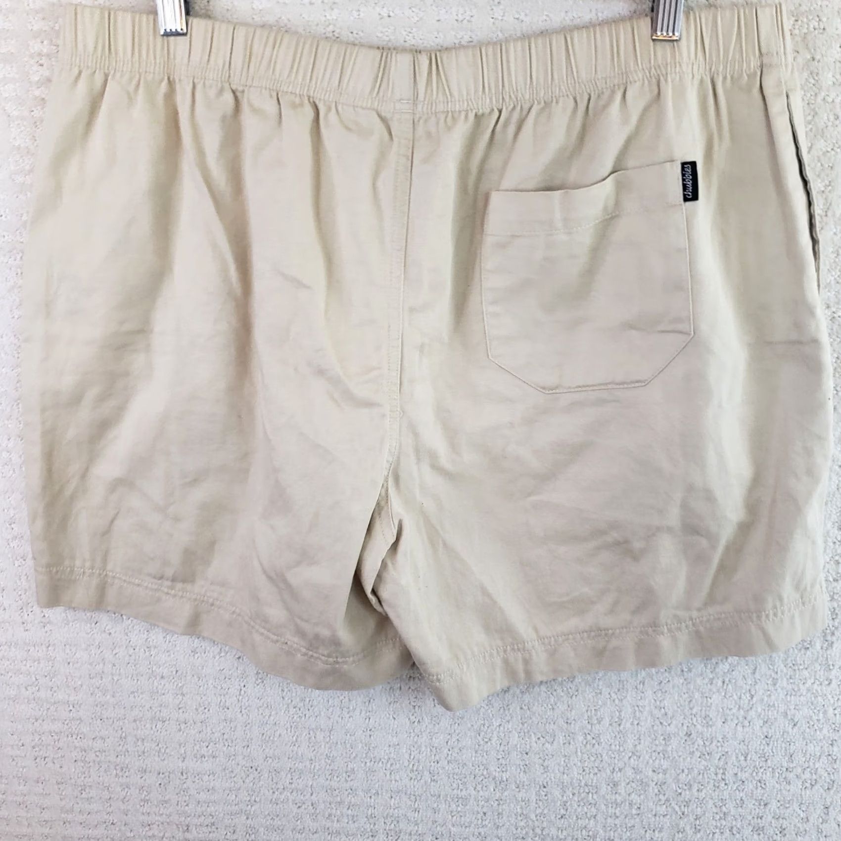 Chubbies Chubbies Easy Shorts Mens 2XL Khaki Elastic Waist Drawstring Bermuda Chino Shorts Casual Travel Size US 39 - 6 Thumbnail