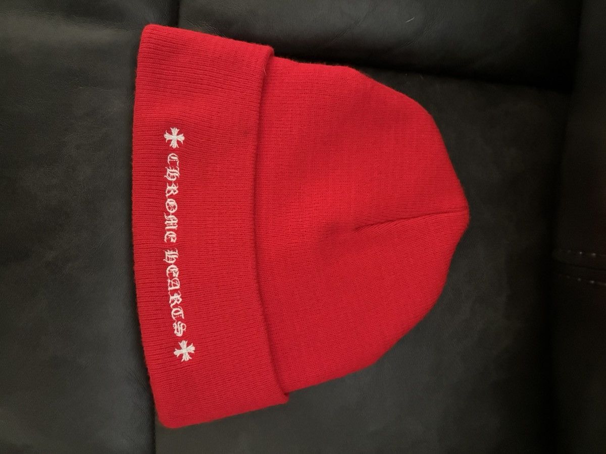Chrome Hearts Chrome Hearts Red Beanie Size ONE SIZE - 2 Thumbnail