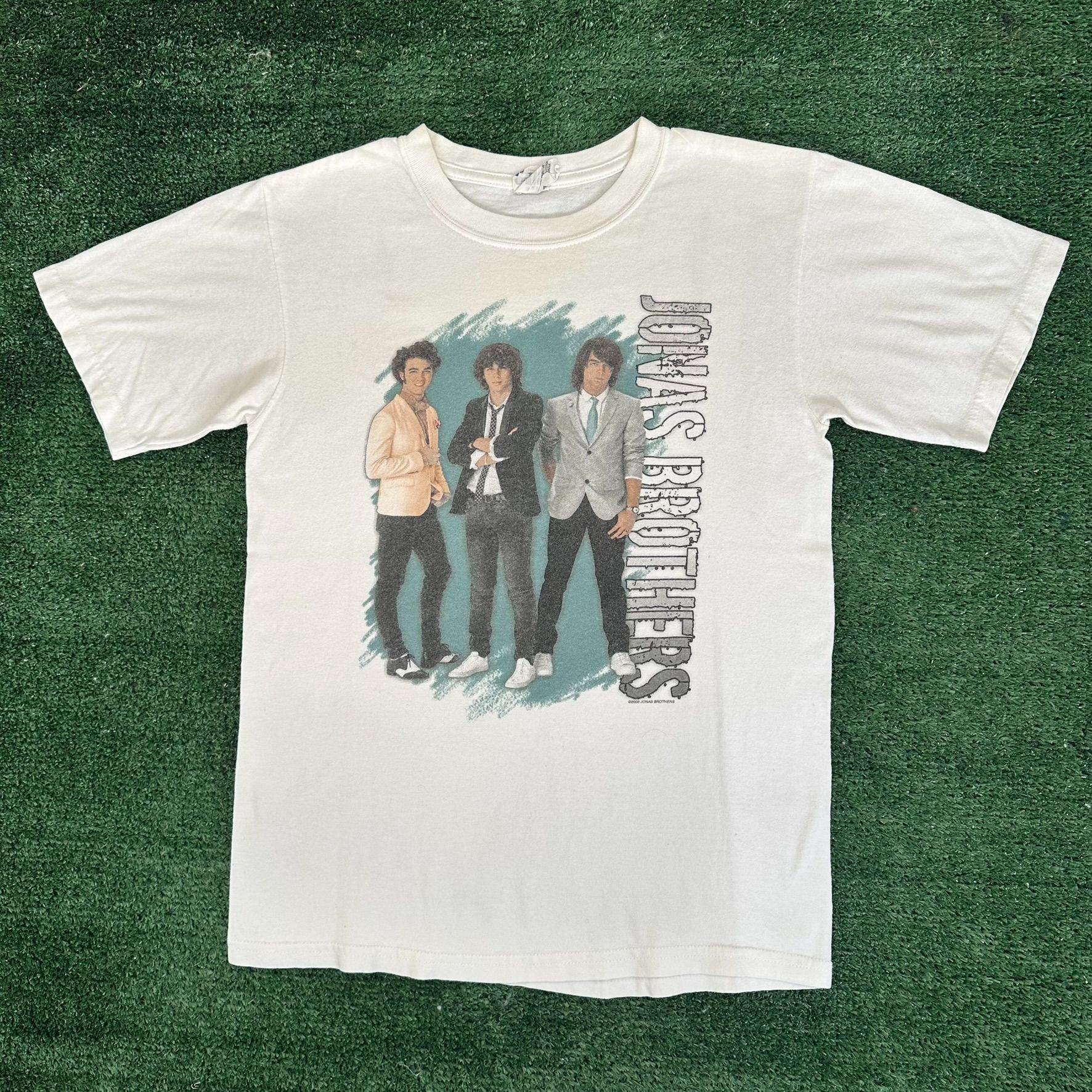 Vintage Y2K Jonas Brothers Tour 2008 T-Shirt White S Disney