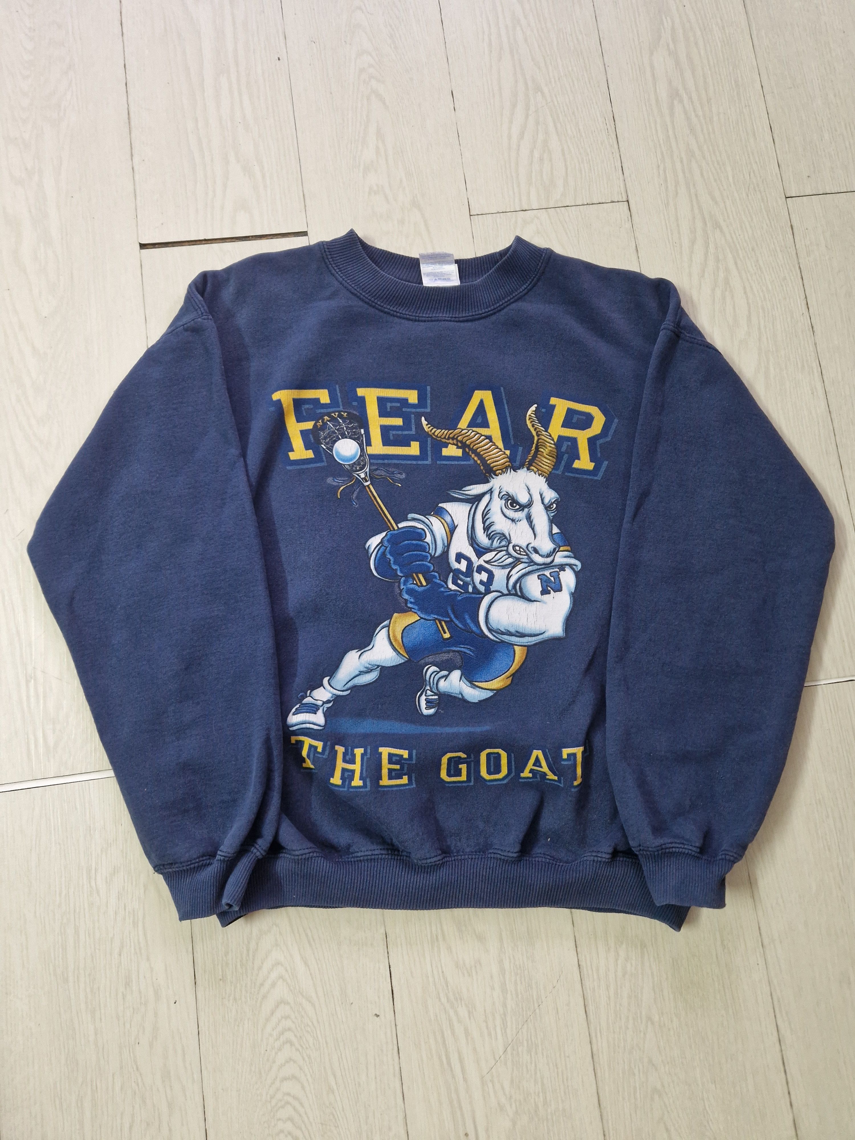 Vintage Vintage football fear the goat sweatshirt oversize fit Size US S / EU 44-46 / 1 - 1 Thumbnail