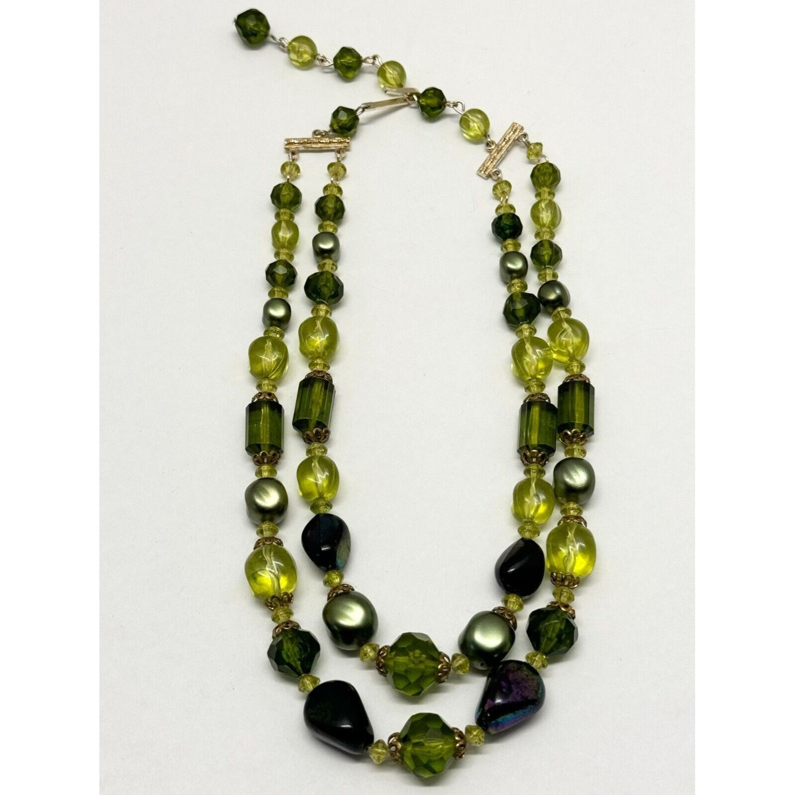 Vintage West Germany Vintage Green Beaded Necklace Size ONE SIZE - 5 Thumbnail