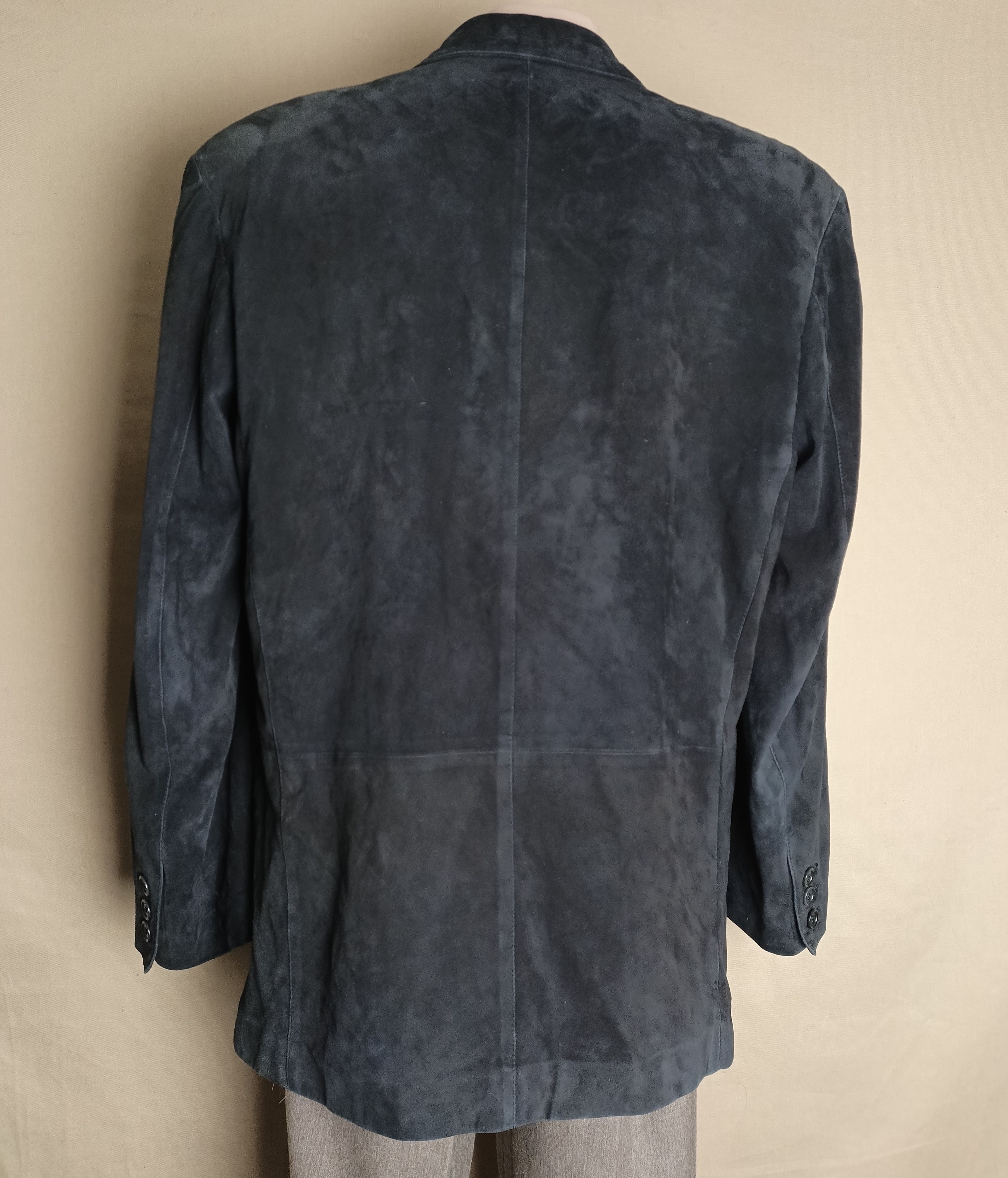 Other Giorgio's Palm Beach Suede Leather Navy Men Jacket Size IT52 Size US L / EU 52-54 / 3 - 3 Thumbnail
