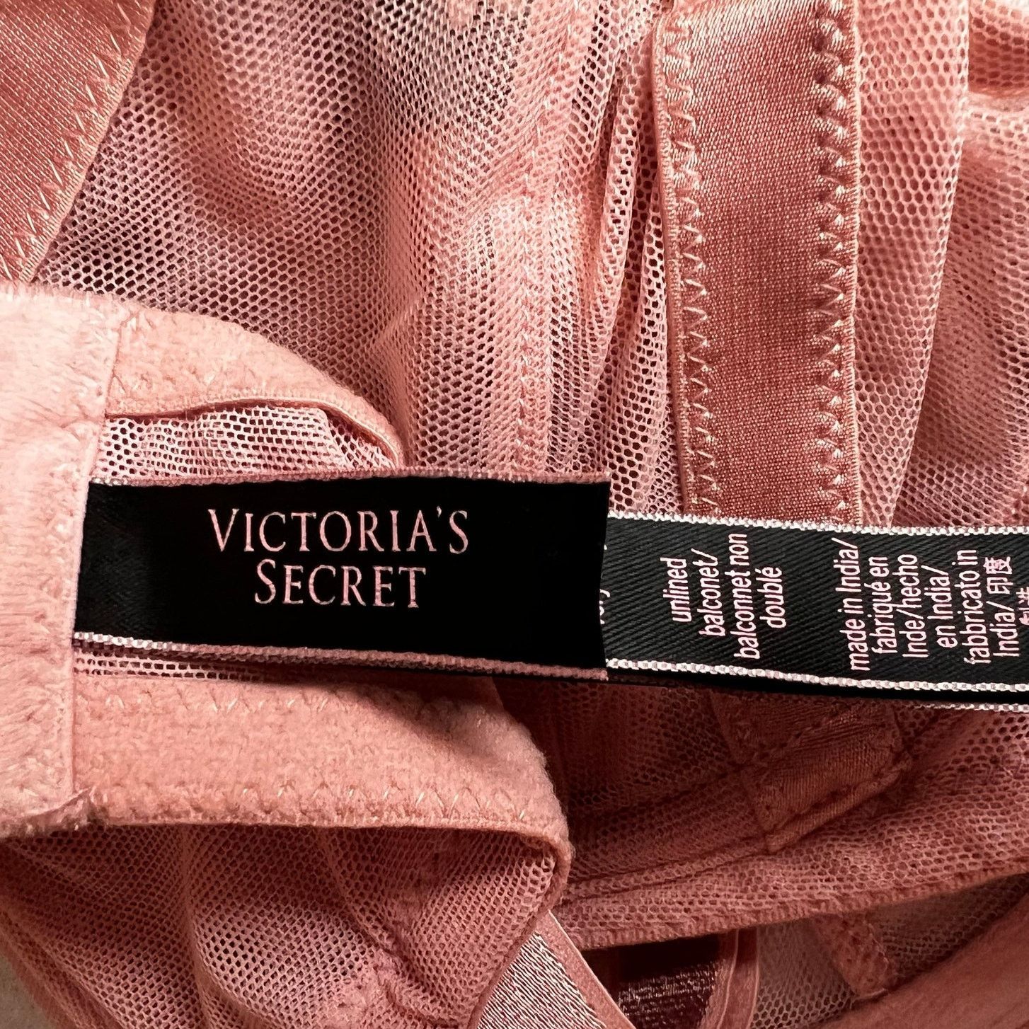 Victoria's Secret Victoria's Secret Very Sexy Unlined Mesh Balconette Bra, 32D Size ONE SIZE - 3 Thumbnail