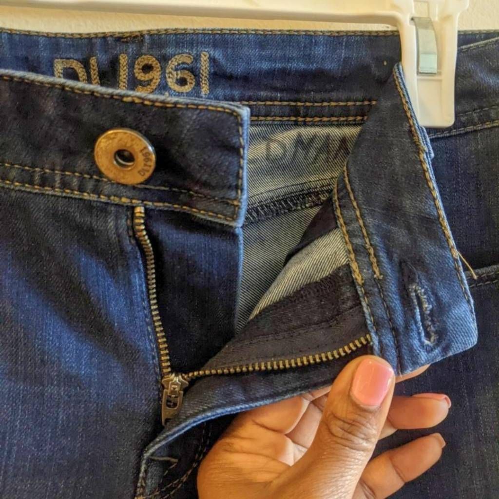 DL1961 DL1961 Grace High Rise Straight Jeans Size 29 Dark Indigo Wa Size 29" - 8 Thumbnail