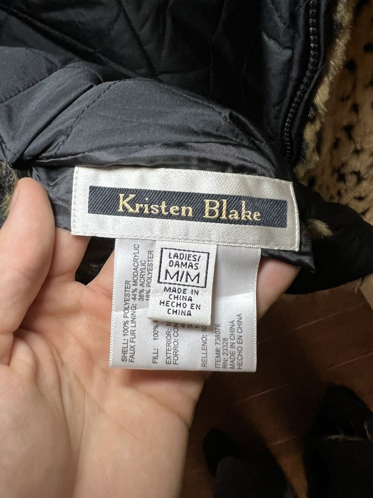 Vintage Kristen Blake reversible faux fur leopard hooded vest Size US M / EU 48-50 / 2 - 3 Thumbnail