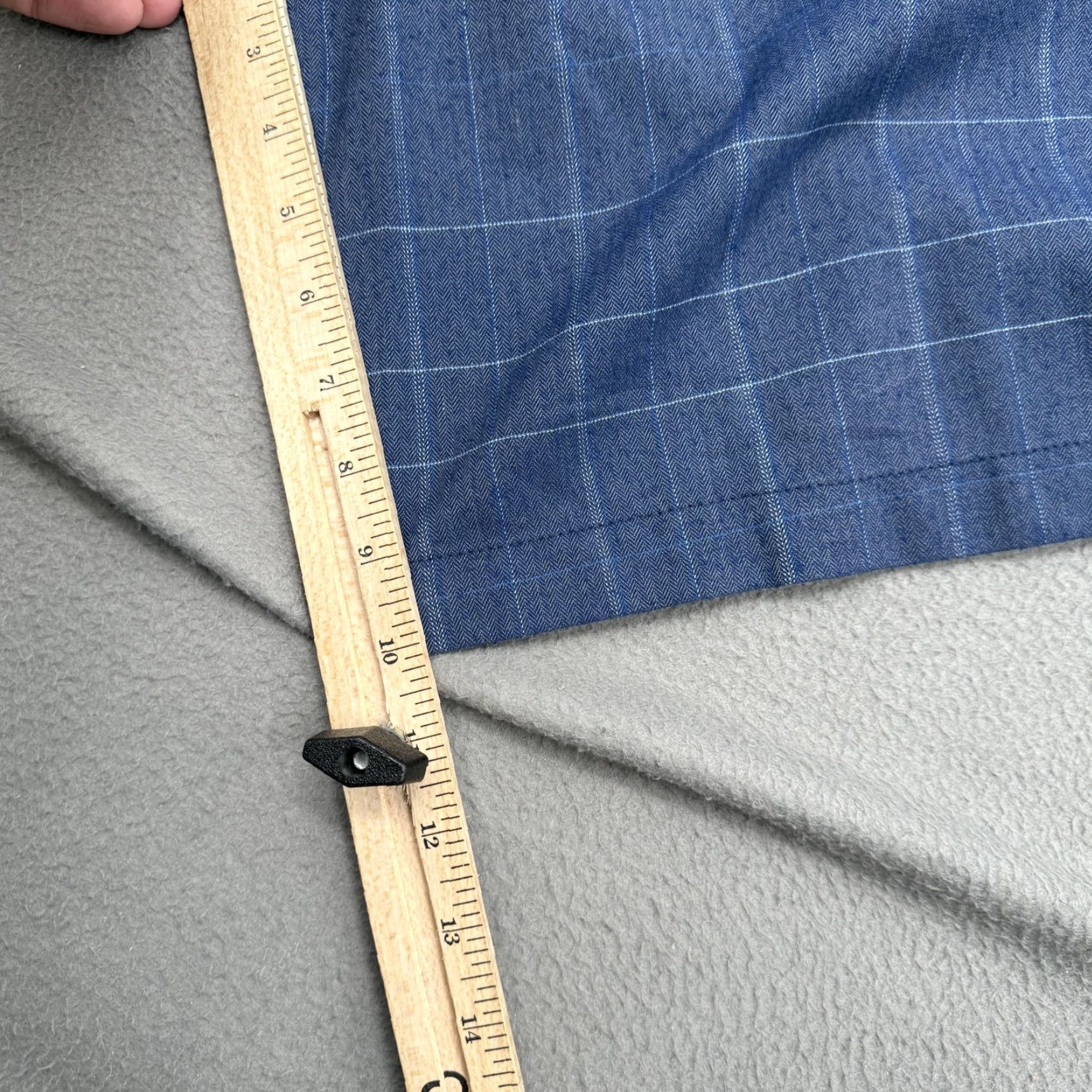 TravisMathew Travis Mathew Shorts Mens 36 Blue Check Chino Stretch Golf 10 Inseam Casual Size US 36 / EU 52 - 6 Thumbnail
