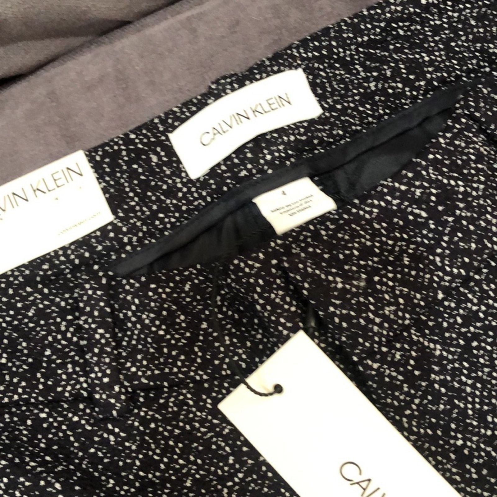 Calvin Klein Women Straight Leg Trousers Slacks Pant 5 Career Office NWT Size 27" / US 4 / IT 40 - 3 Thumbnail