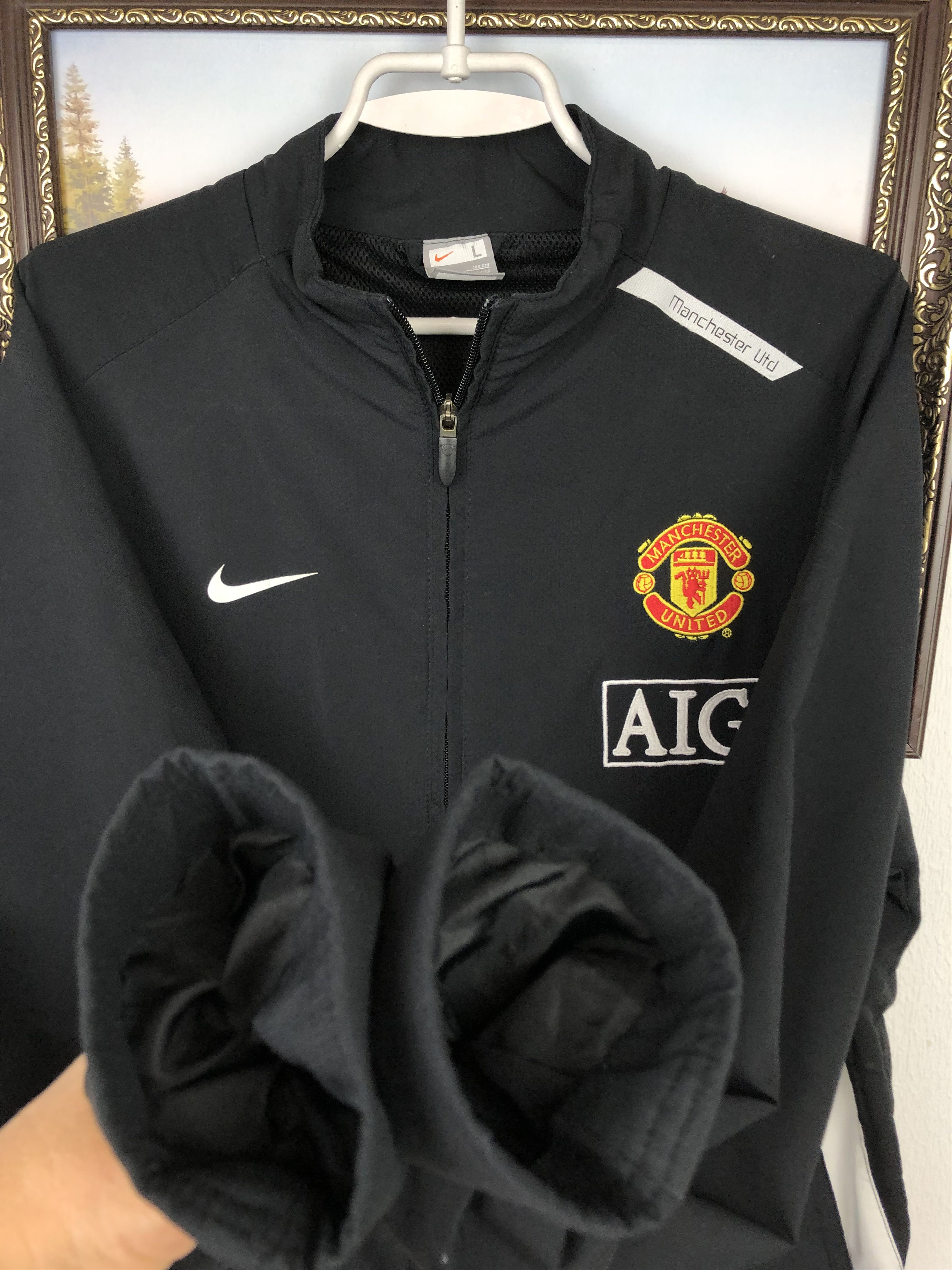 Nike × Vintage Vintage Nike Manchester United Football Jacket Soccer Track Size US L / EU 52-54 / 3 - 6 Thumbnail
