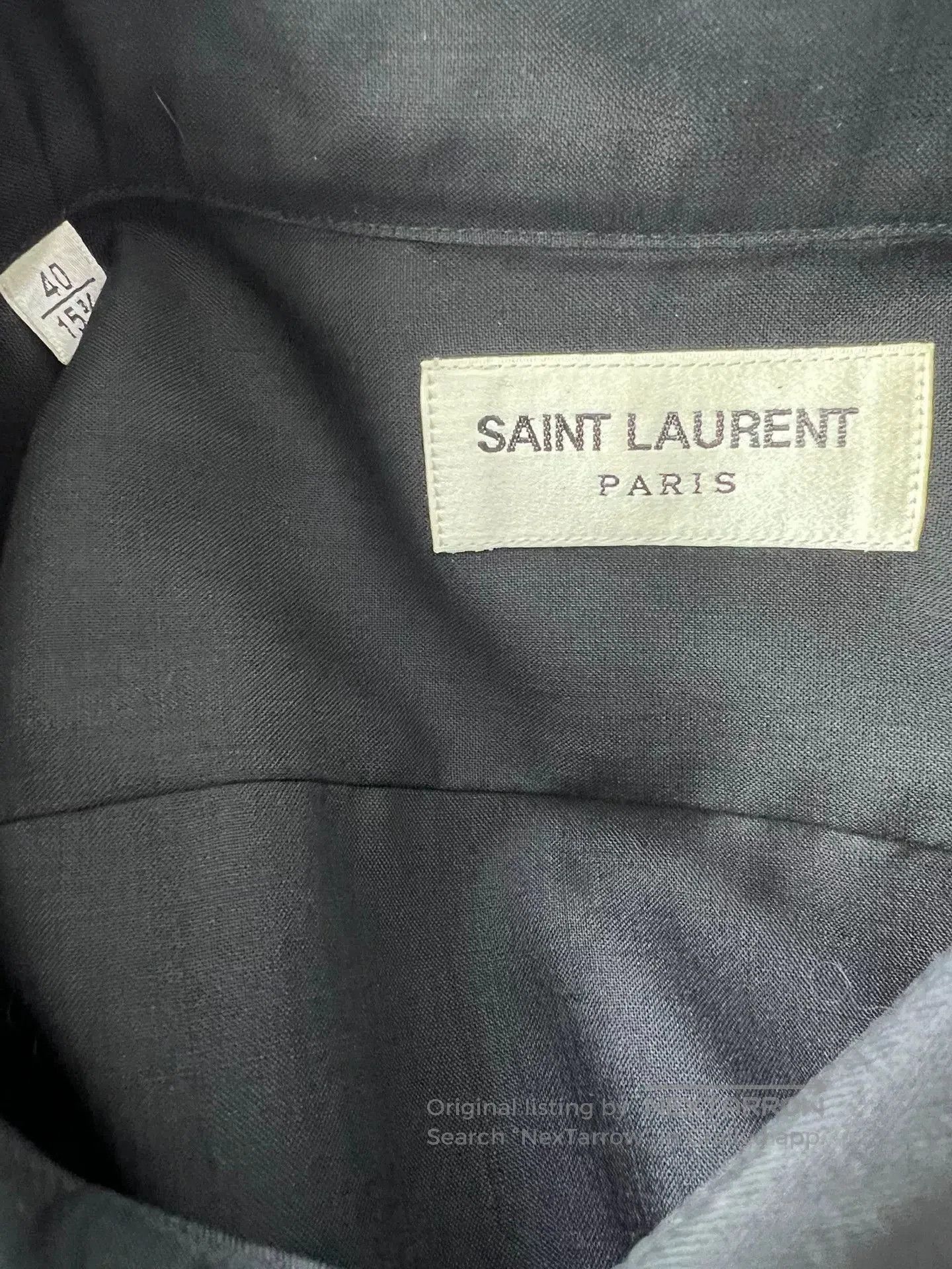 Saint Laurent Paris Saint Laurent Silver Embroidered Shirt. Size US XXS / EU 40 - 4 Thumbnail