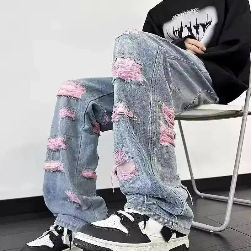 Japanese Brand Stacked Ripped Jeans Pant Size US 32 / EU 48 - 6 Thumbnail