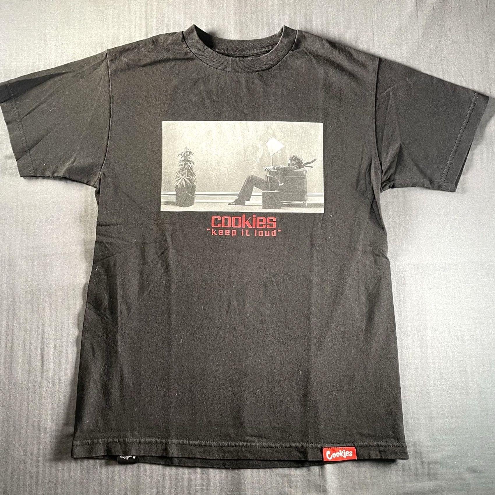 Vintage Cookies Shirt Men’s Medium Black Tee Parody Drug Weed Keep It Loud Blown Away Funny Maxell Size US M / EU 48-50 / 2 - 3 Thumbnail
