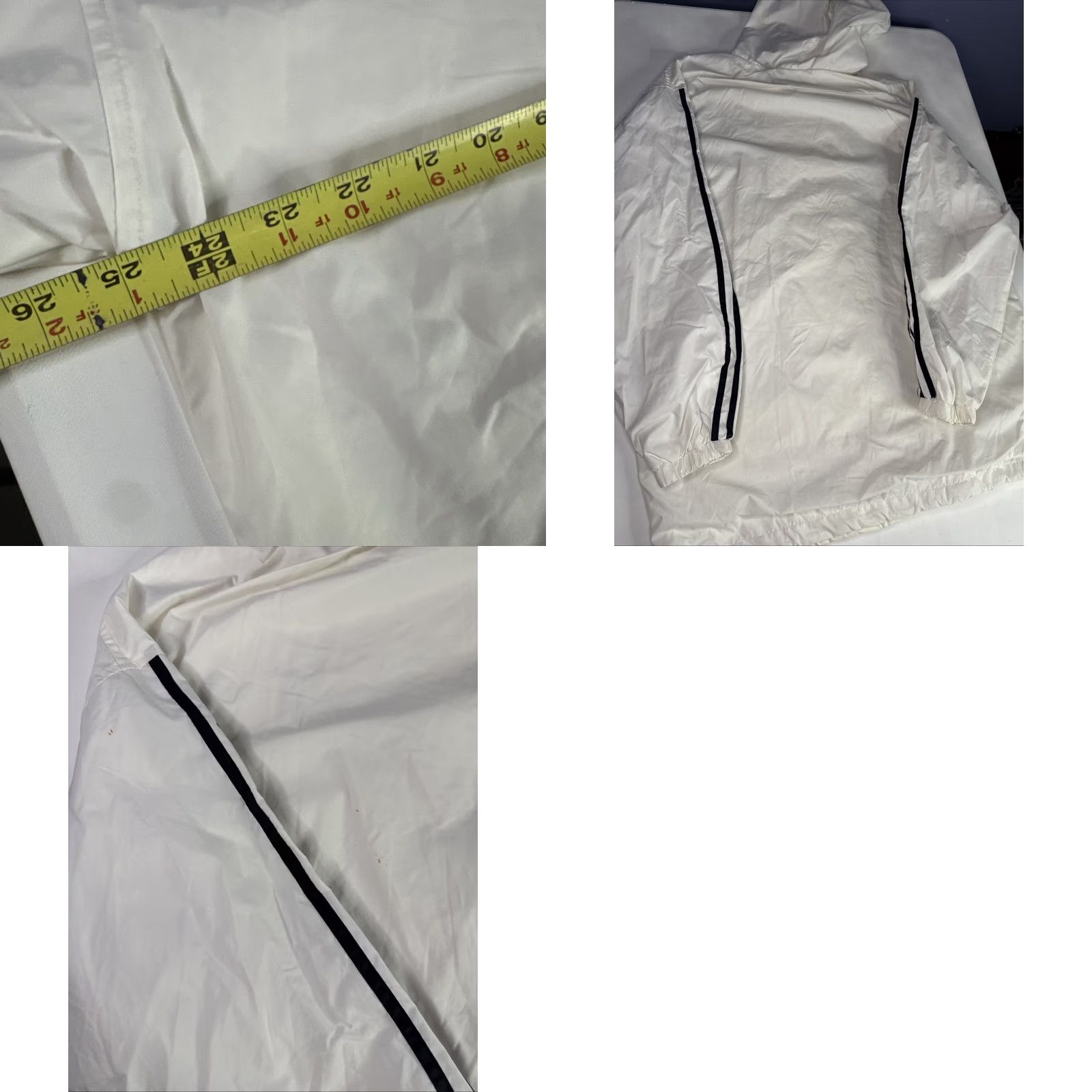 Adidas Adidas Originals 3 Theee Stripes Hoodie Windbreaker Track Jacket Men’s Sz M White Striped Nylon Regular Activewear Mens Size US M / EU 48-50 / 2 - 8 Thumbnail