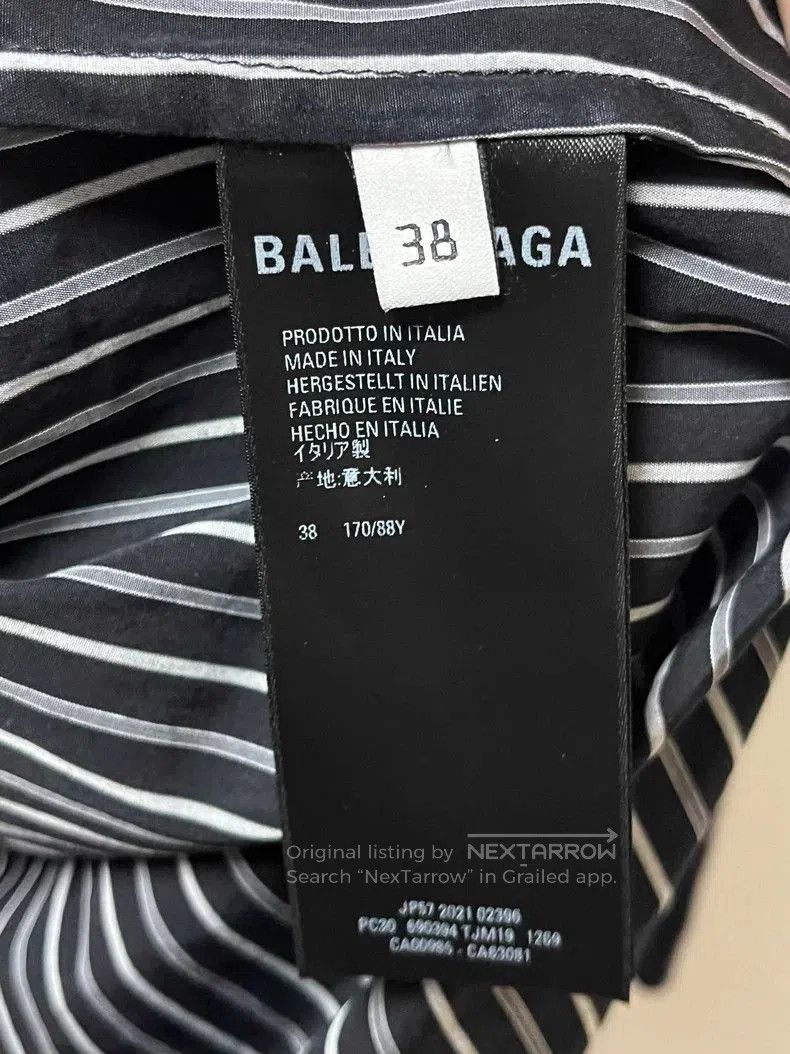 Balenciaga Balenciaga Black Stripe Layered Look Short Sleeve Shirt. Size US M / EU 48-50 / 2 - 6 Thumbnail