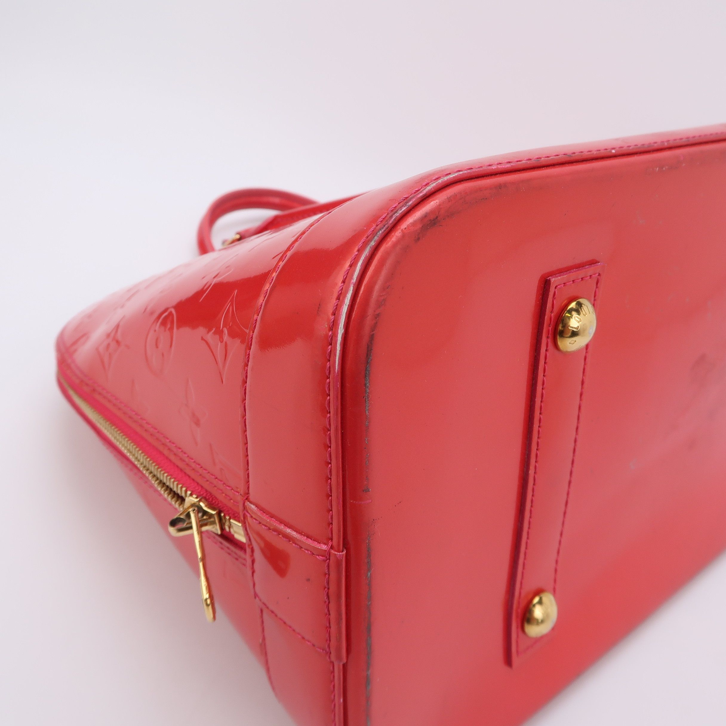 Louis Vuitton Louis Vuitton (LV) Alma Large Patent Leather Embossed Shell Size ONE SIZE - 7 Thumbnail