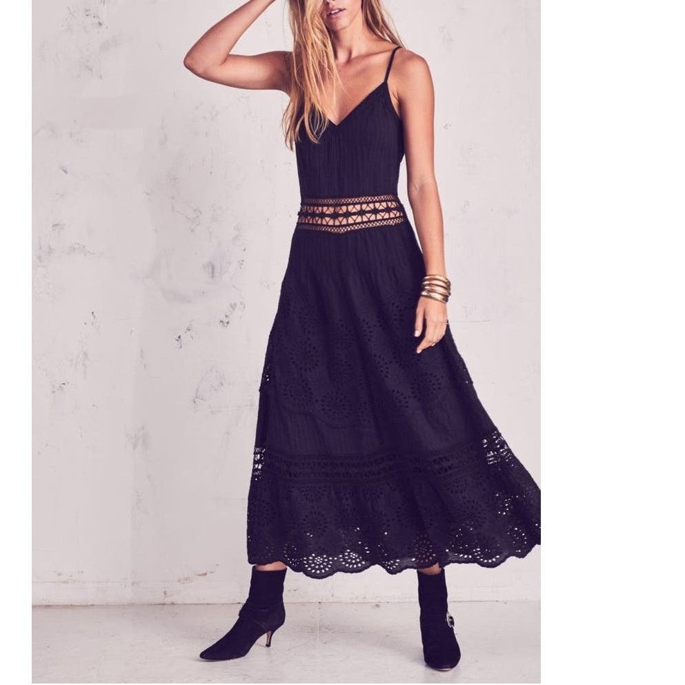 LoveShackFancy LOVESHACKFANCY Edith Crochet Lace Victorian Midi Dress Size S / US 4 / IT 40 - 1 Thumbnail