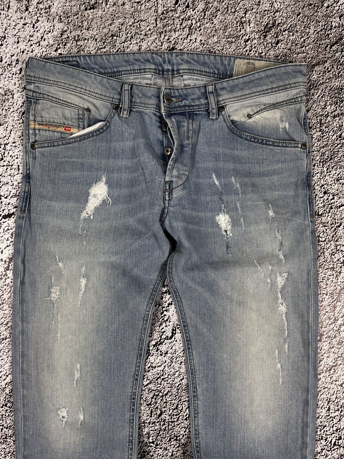 Diesel Vintage Y2K Diesel Belther-R faded denim jeans streetwear 33 Size US 33 - 3 Thumbnail