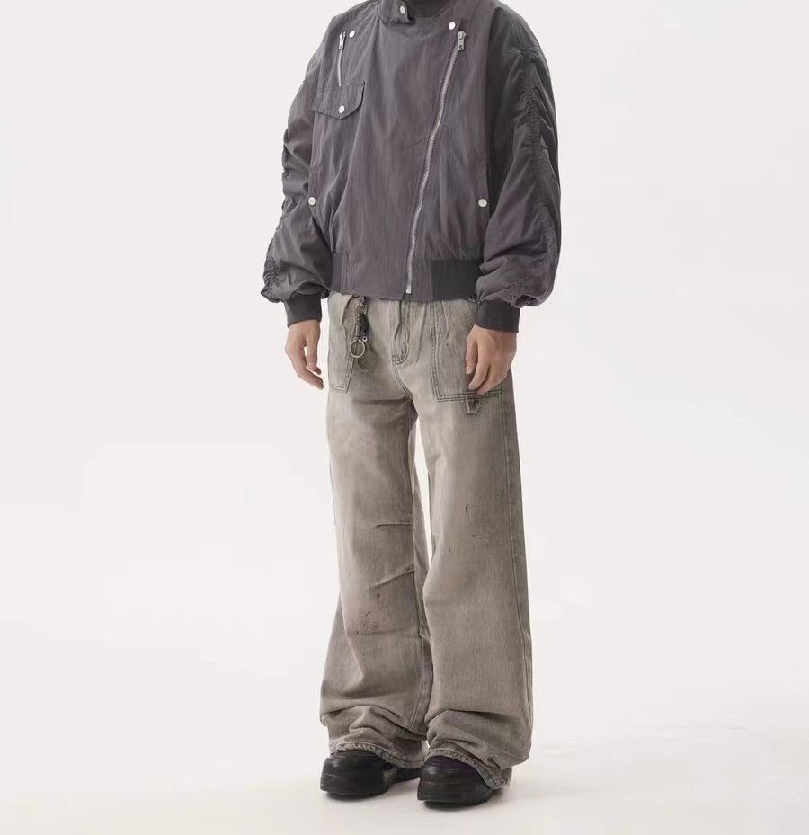 Designer × Japanese Brand × Vintage Vintage street washed and distressed micro flare work jeans Size US 28 / EU 44 - 4 Thumbnail
