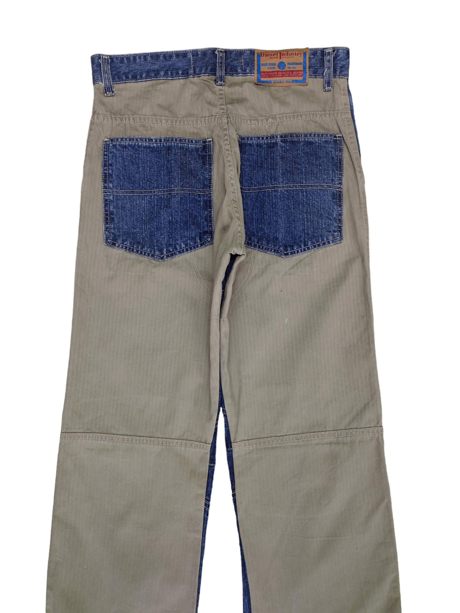 Diesel Vintage Y2k Diesel Two Tone Denim Loose Pants Wide Leg Size US 32 / EU 48 - 2 Thumbnail