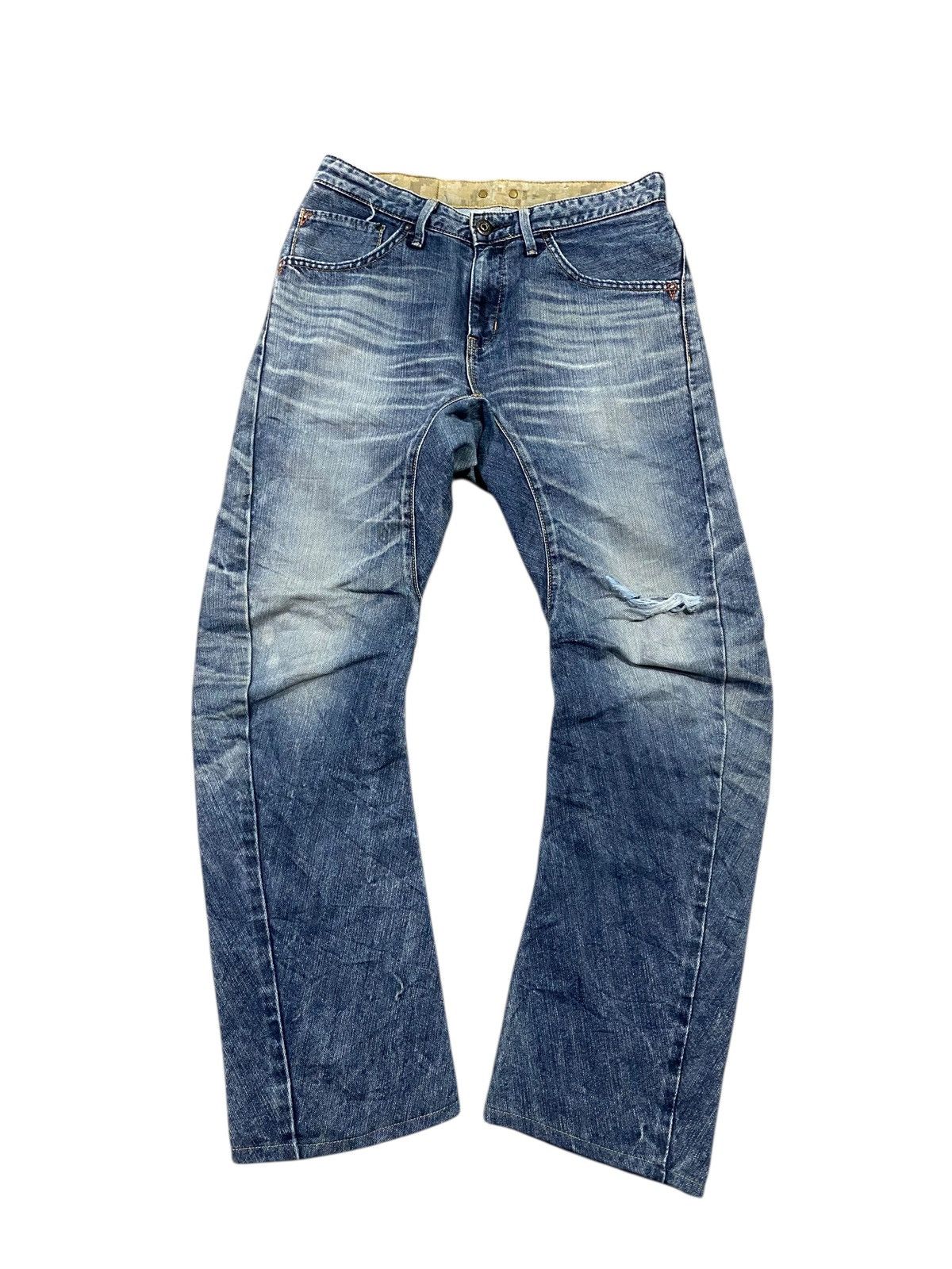 Edwin Vintage edwin function curve banana style distressed denim Size US 32 / EU 48 - 2 Thumbnail