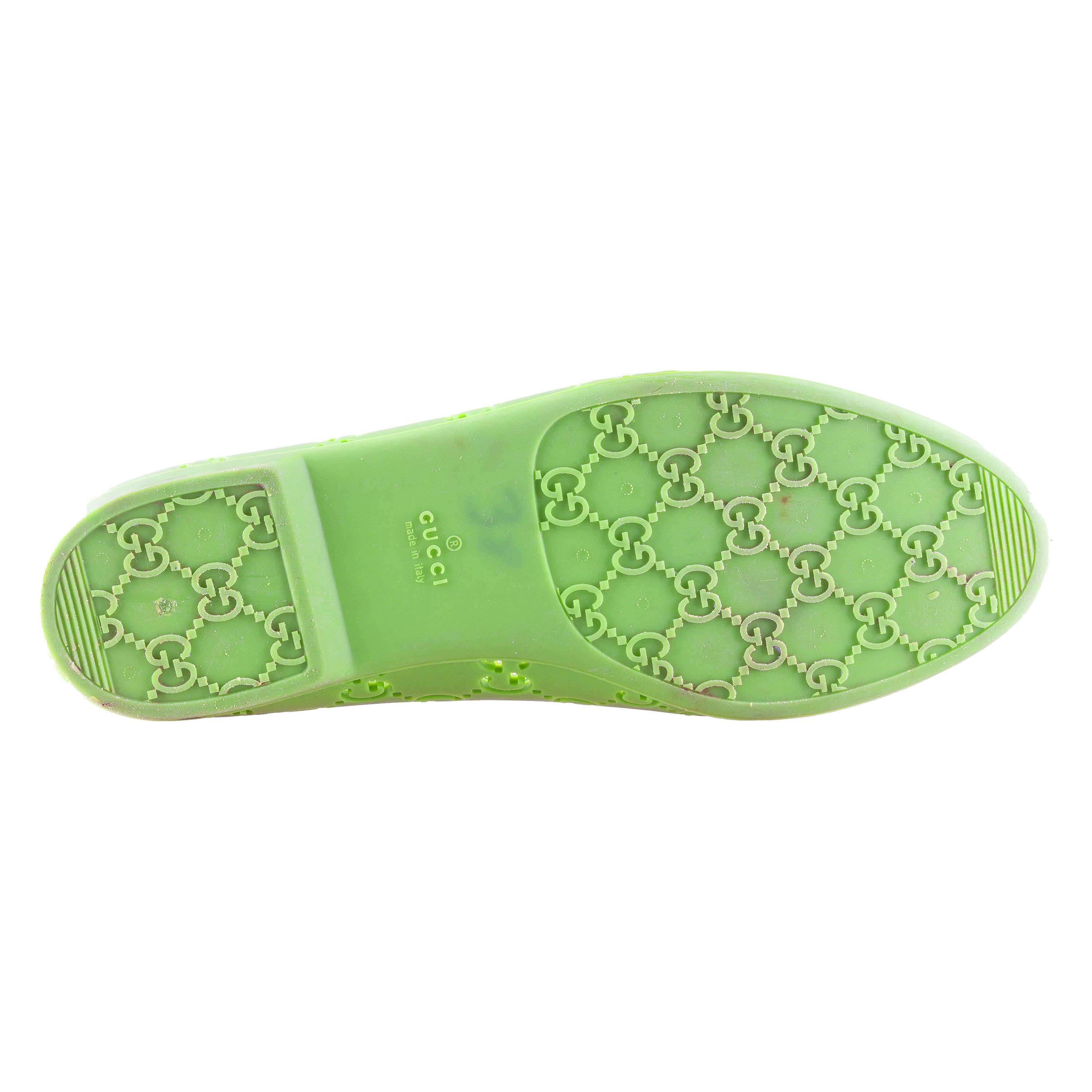 Gucci Vintage Gucci Monogram Green Ballerina Flats (38 EU) Size US 7 / IT 37 - 6 Thumbnail