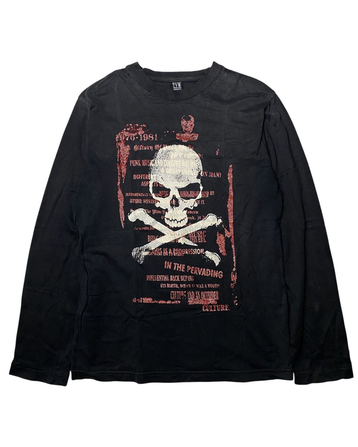 If Six Was Nine 2000's TVW Skull Longsleeve Size US M / EU 48-50 / 2 - 1 Thumbnail