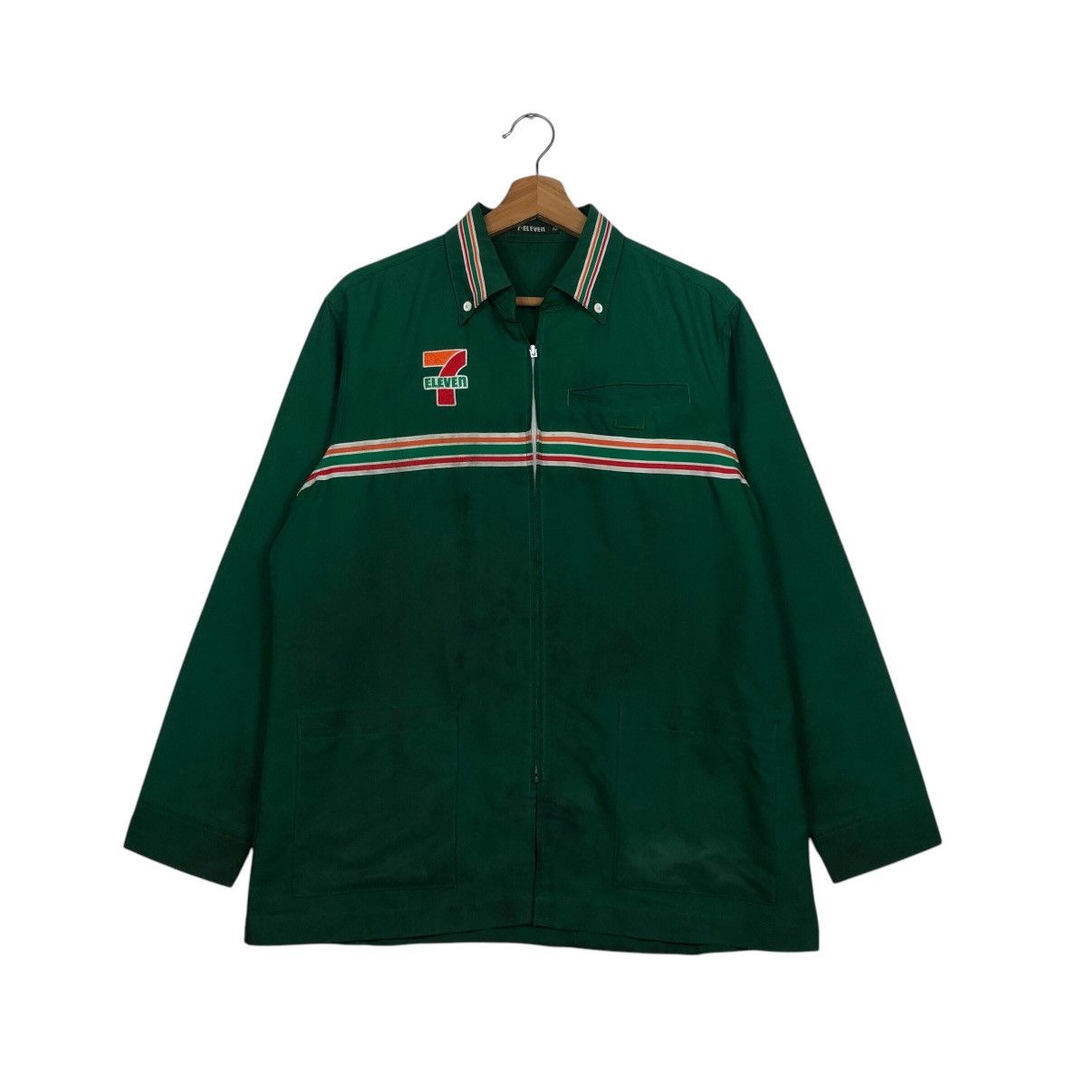 Japanese Brand 📌Vintage Chore Worker Jacket 7-Eleven Spell Out Big Logo Size US M / EU 48-50 / 2 - 2 Thumbnail