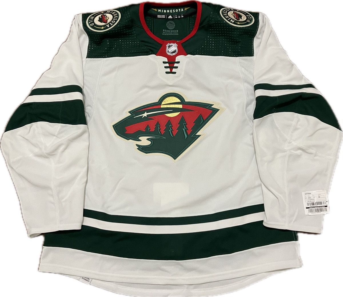 NWT Minnesota Wild PG MiC Adidas NHL Hockey Jersey Size 54
