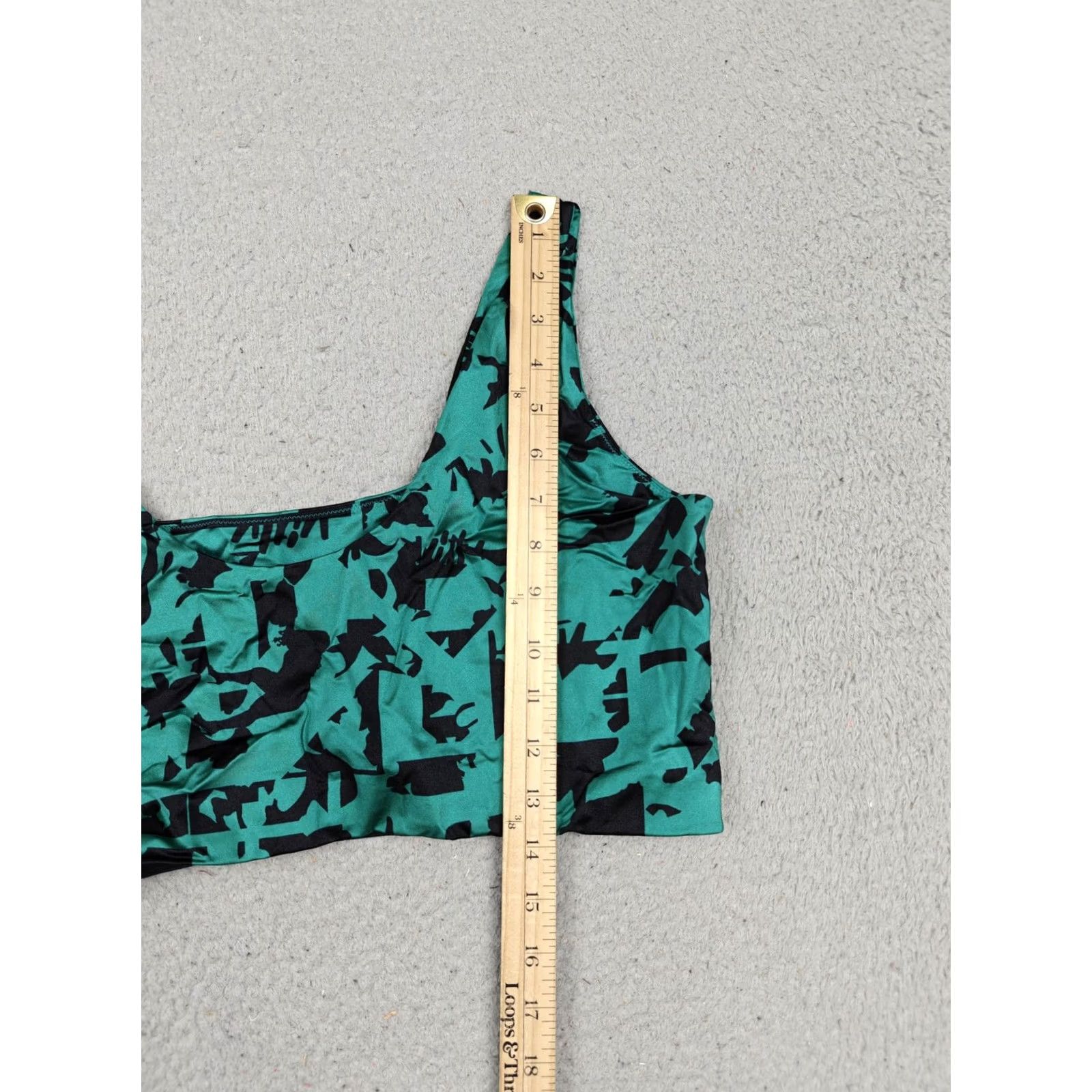 Vintage Yitty Headliner Shaping Midi Bralette Top Womens 3X Green Deep Sea Lizzouette Shapewear Budge Slimming Stretch Knit Geometric Size XXL / US 16-18 / IT 52-54 - 6 Thumbnail