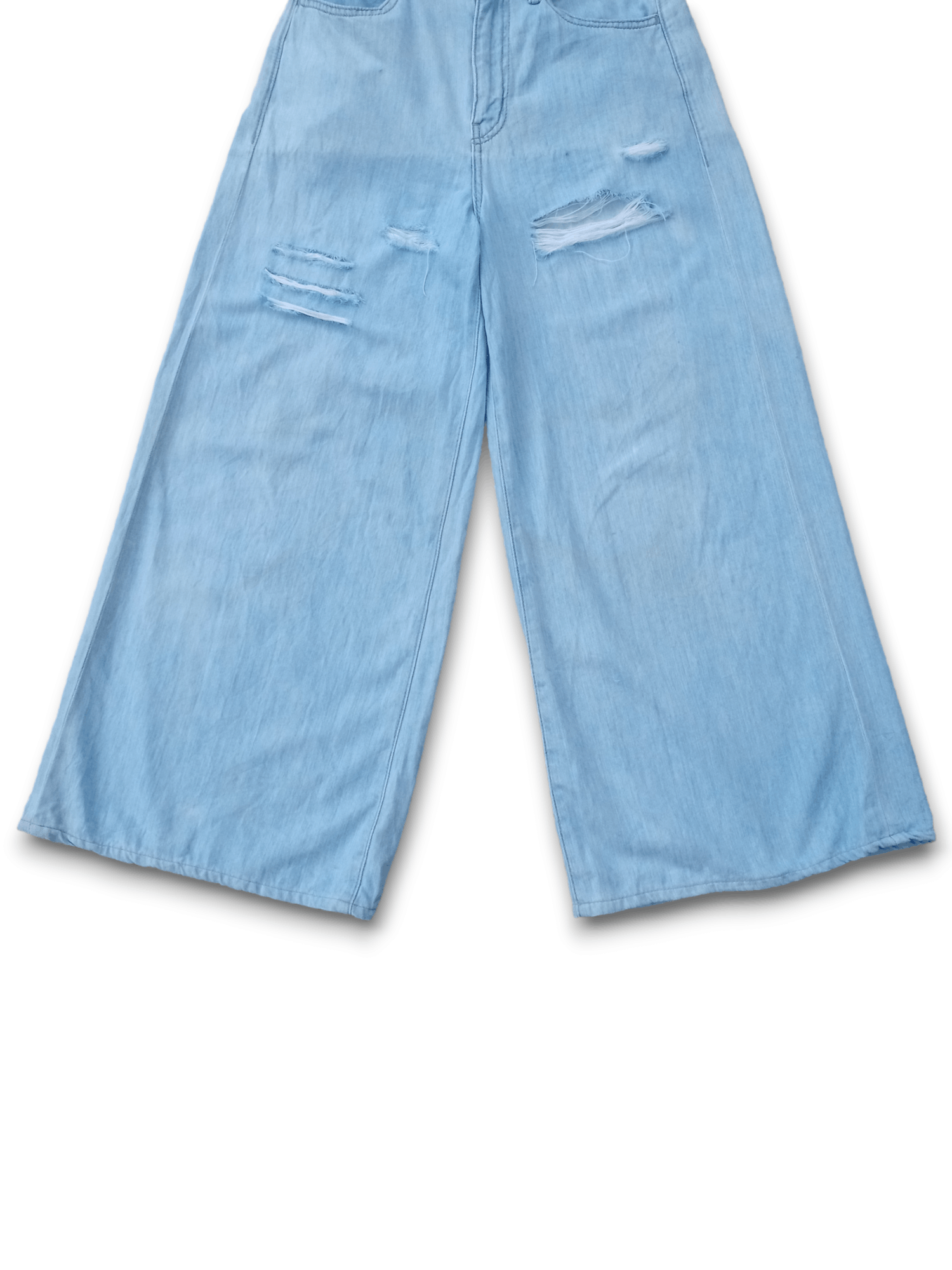 Japanese Brand × Uniqlo Vintage Japanese Uniqlo Wide Leg Baggy Flare Jeans 24x26 Size 24" / US 00 / IT 34 - 8 Thumbnail