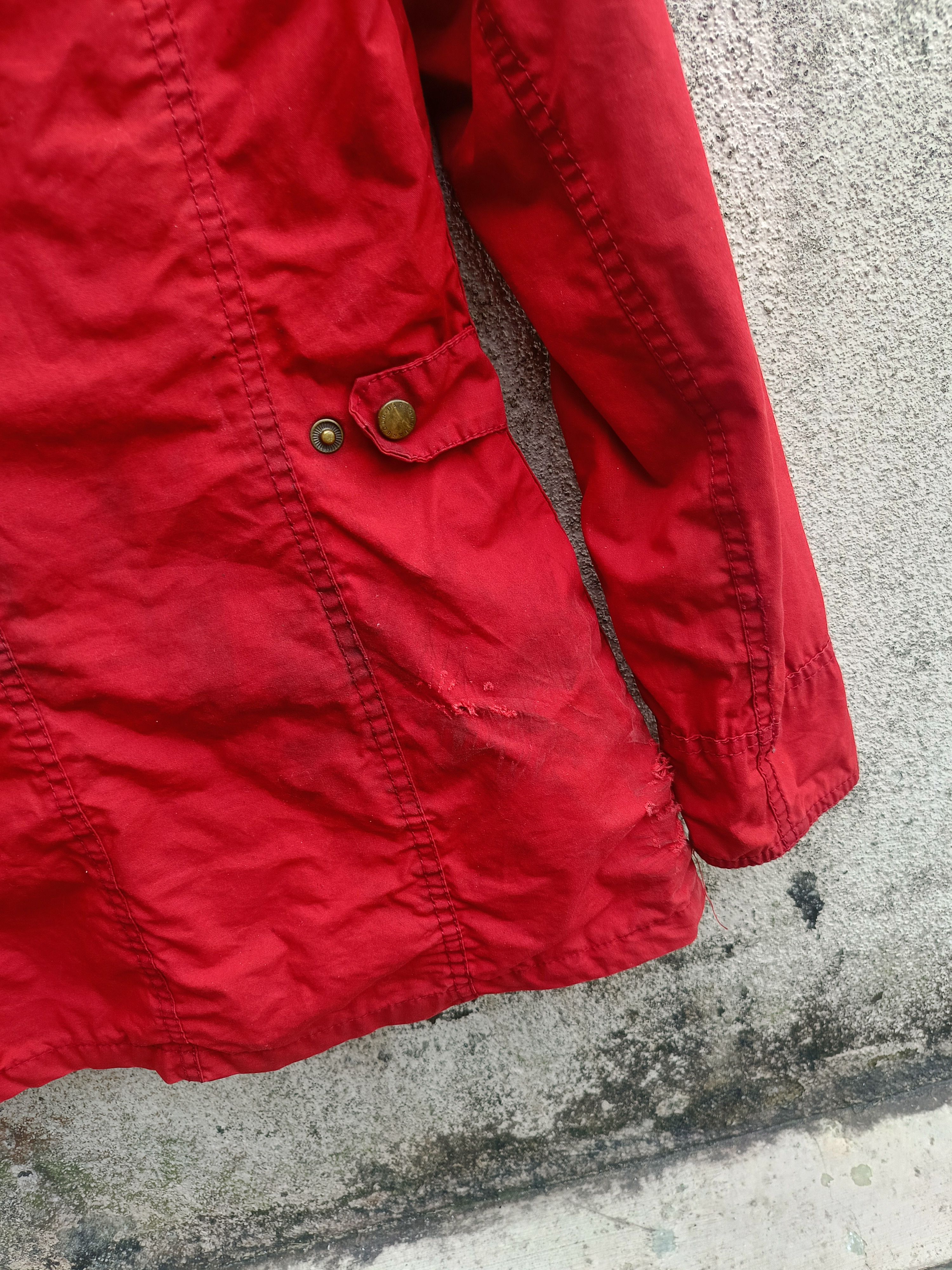 Barbour Barbour Beadnell Jacket Womens UK 8 Red Wax Coat Size S / US 4 / IT 40 - 6 Thumbnail