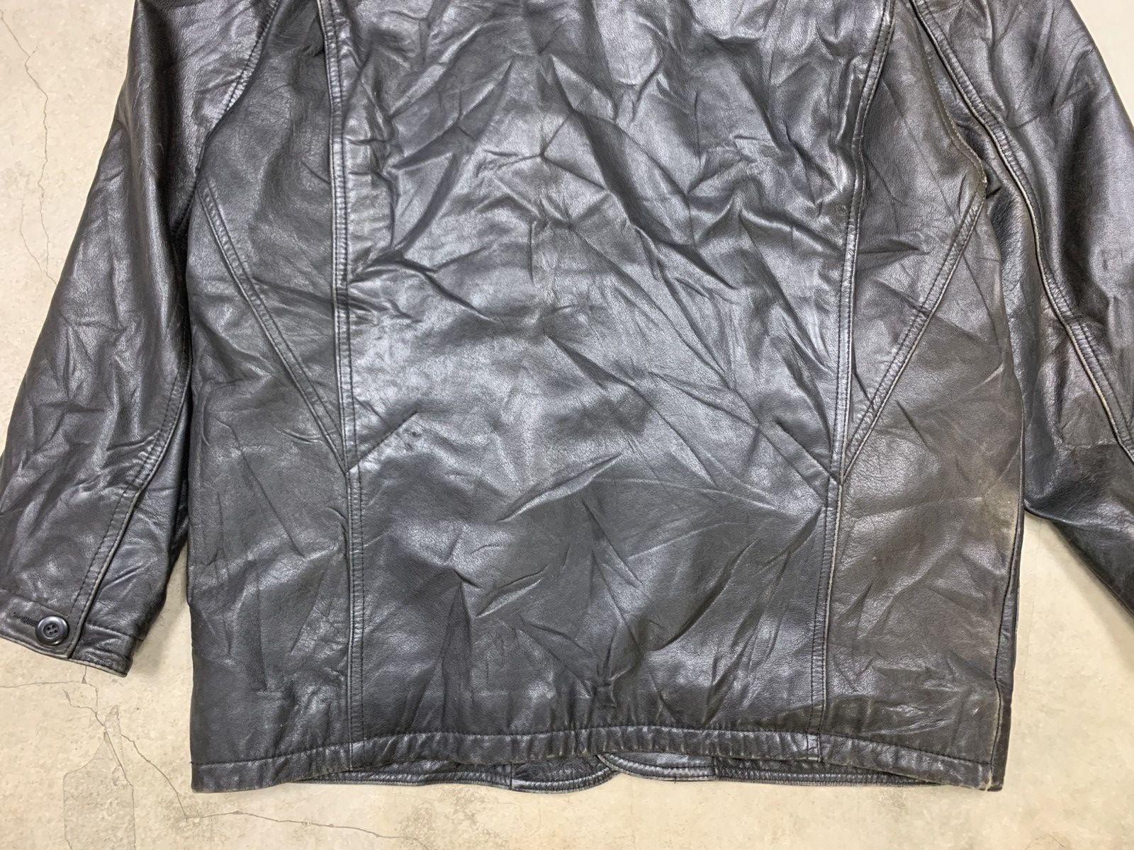 Kenzo Kenzo Jeans Vintage Distressed Leather Jacket Size US XL / EU 56 / 4 - 23 Thumbnail