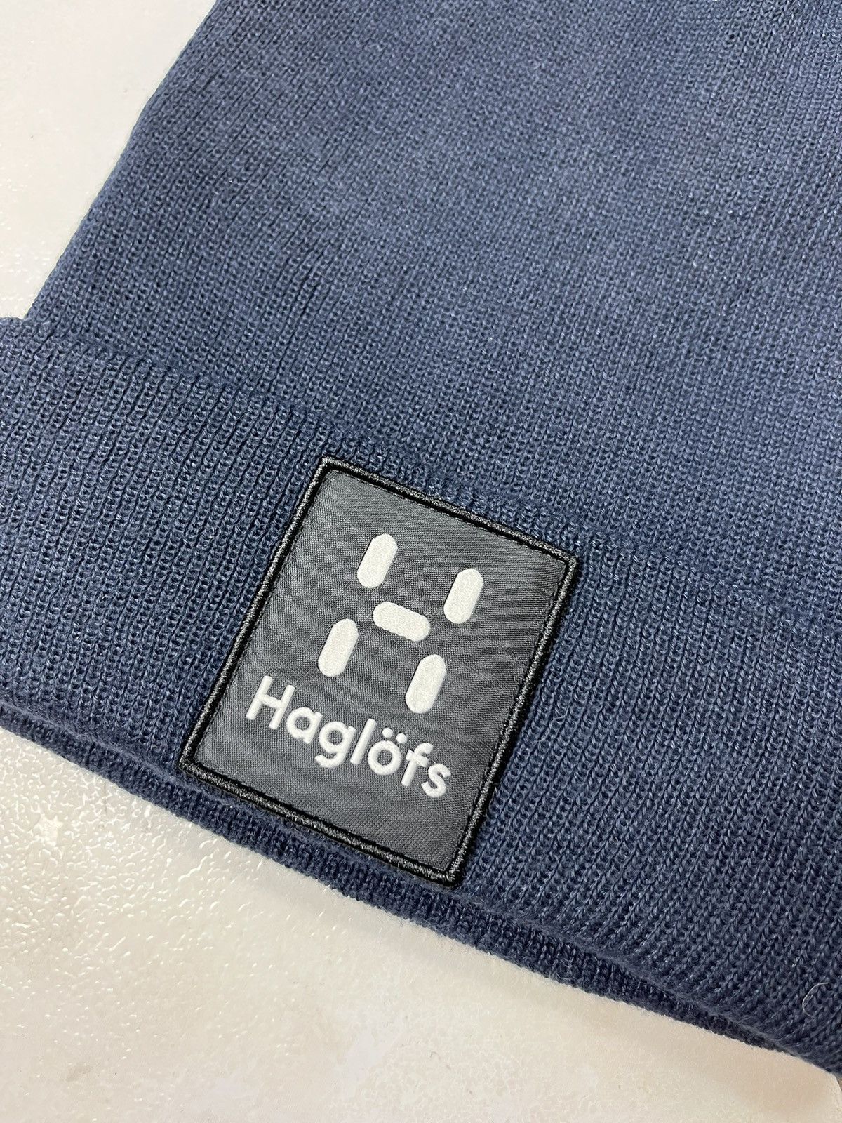 Haglofs Haglofs aze beanie recycled hat classic big logo navy Size ONE SIZE - 6 Thumbnail