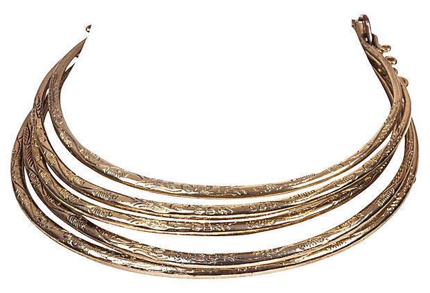 Designer Miao-Inspired Gold Plated Costume Necklace Size ONE SIZE - 1 Thumbnail